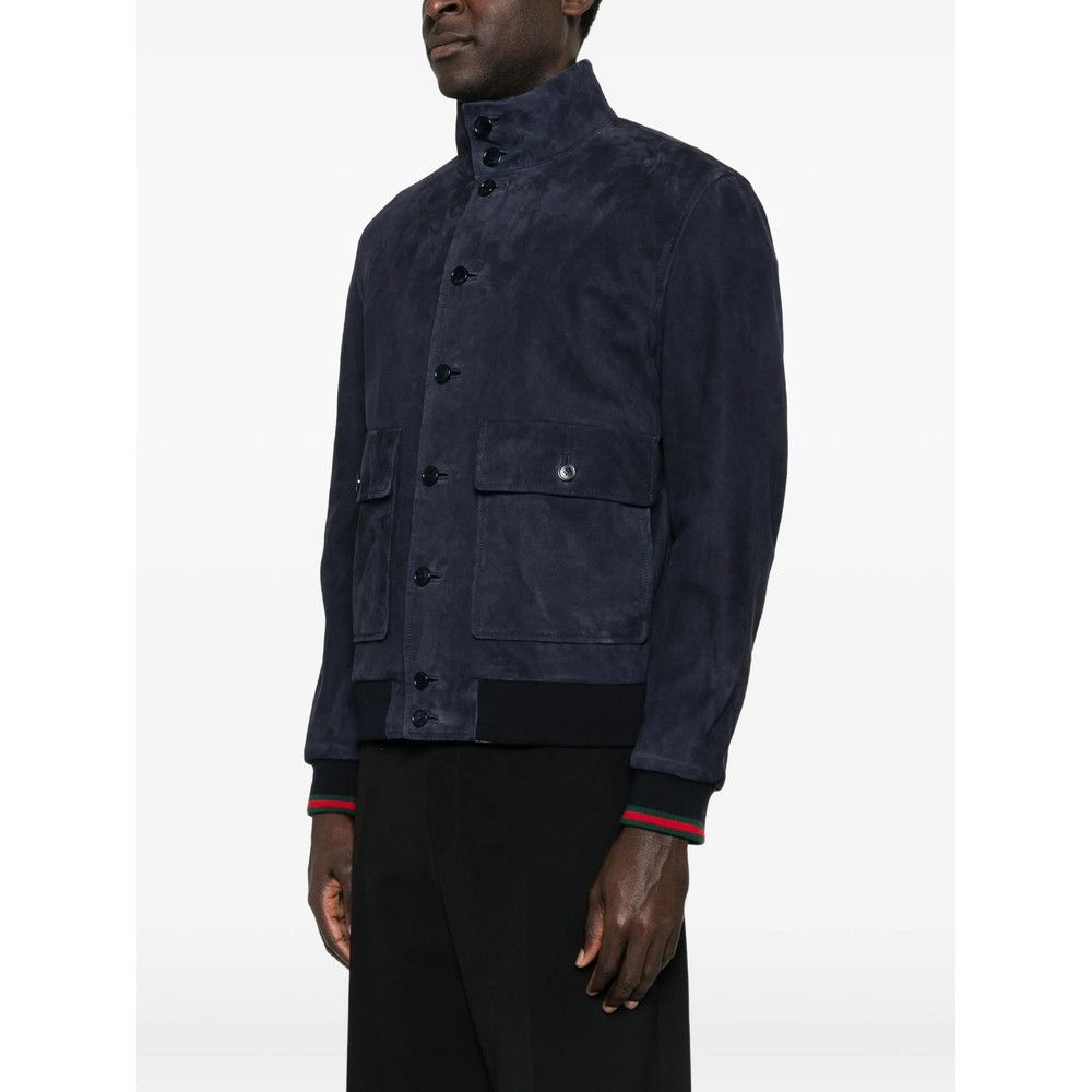 Gucci Gucci BLUE Jackets - Leather Jackets Size US XL / EU 56 / 4 - 2 Thumbnail