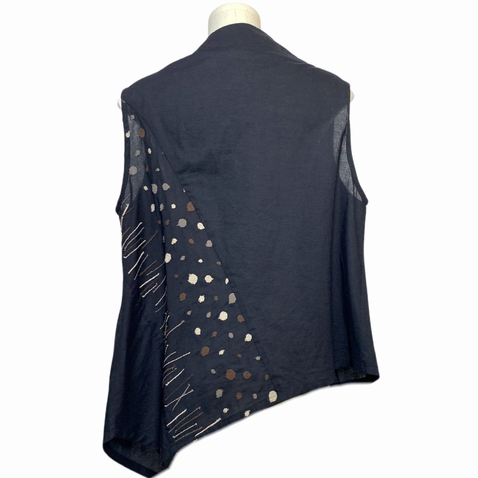 Other Irregular Black Embroidered Vest Top Size M / US 6-8 / IT 42-44 - 2 Thumbnail