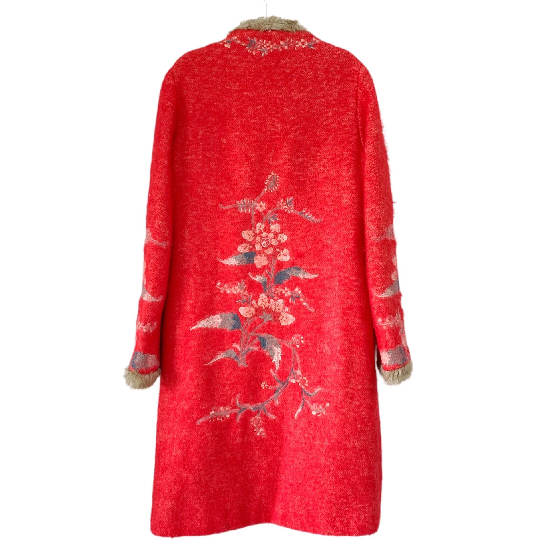 Vivienne Tam Vivienne Tam Red Wool Embroidered Coat Size M / US 6-8 / IT 42-44 - 2 Thumbnail