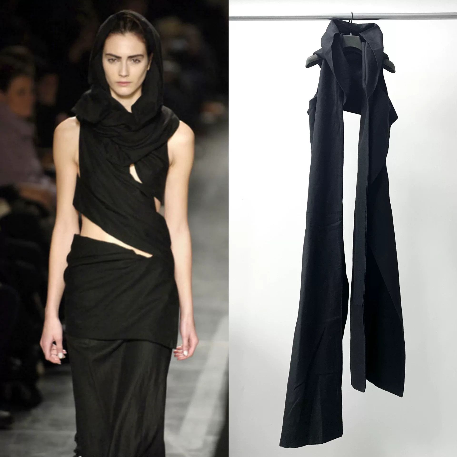 Ann Demeulemeester Ann Demeulemeester 2006 Fall Wrapped Hooded Top Size M / US 6-8 / IT 42-44 - 3 Thumbnail