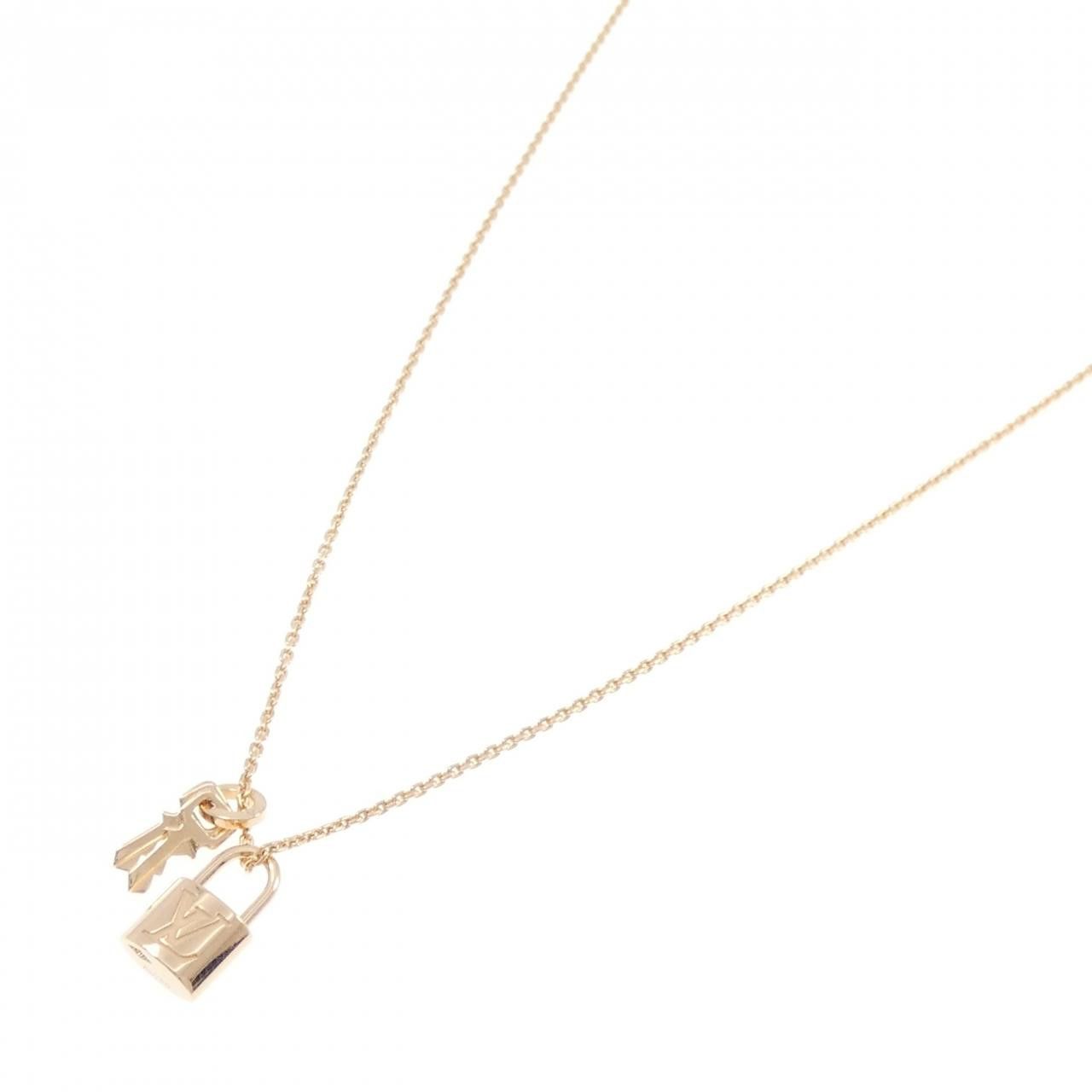 Louis Vuitton Louis Vuitton Louis Vuitton Pendentif Lockit 750 Pink Gold Necklace Precious Metal Necklace Q93341 DUTY FREE for USA Size ONE SIZE - 2 Thumbnail