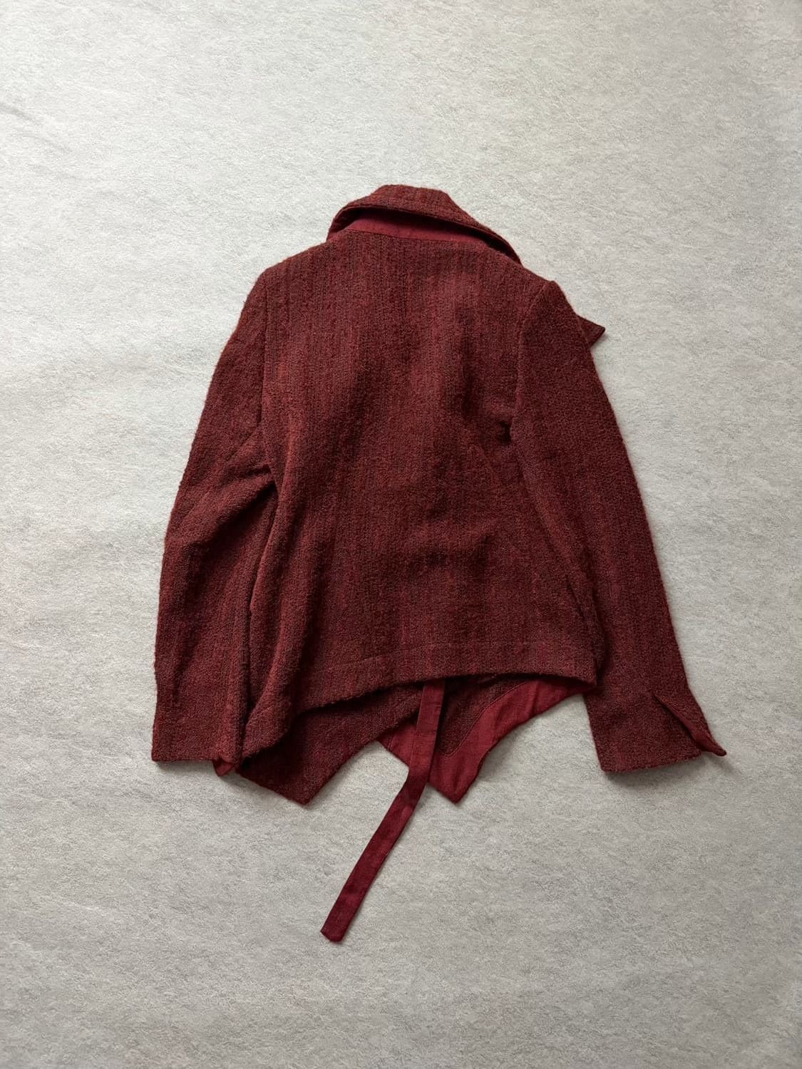 Ann Demeulemeester Ann Demeulemeester Bordeaux Wool Coat Size US M / EU 48-50 / 2 - 7 Thumbnail