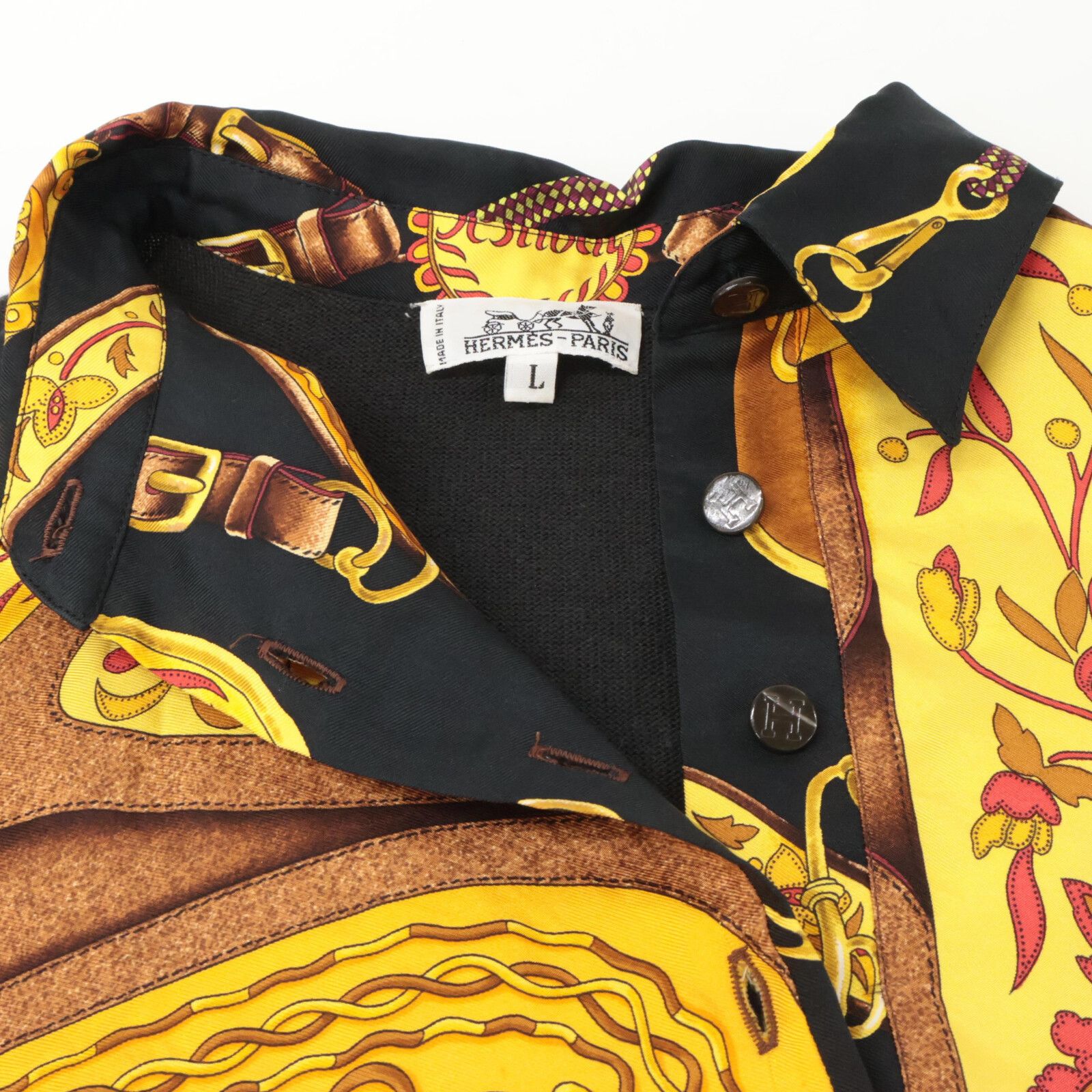 Hermes Hermes Hermès Silk Knit Panel Long Sleeve Shirt L Top Textile Tops DUTY FREE for USA Size ONE SIZE - 3 Thumbnail