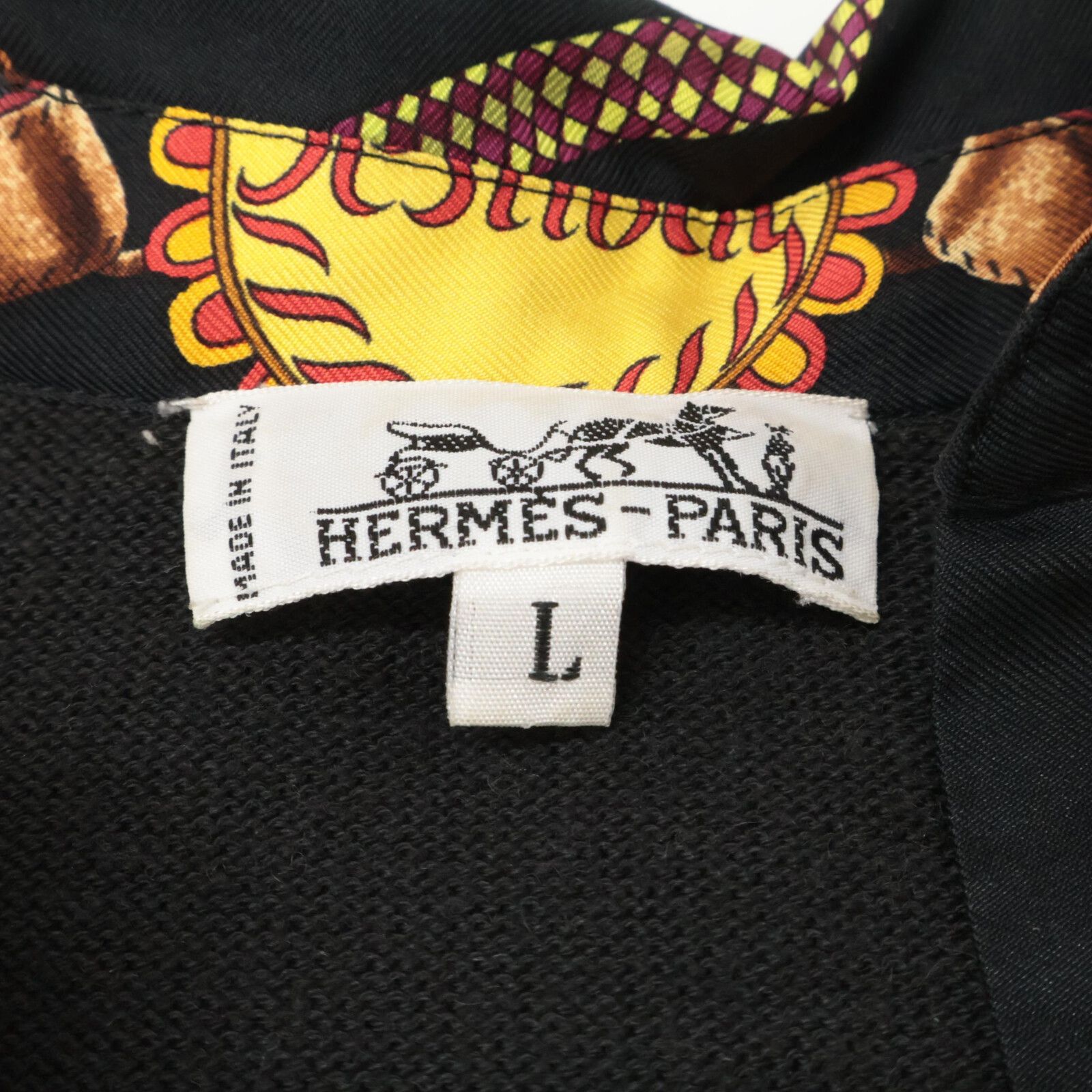 Hermes Hermes Hermès Silk Knit Panel Long Sleeve Shirt L Top Textile Tops DUTY FREE for USA Size ONE SIZE - 4 Thumbnail
