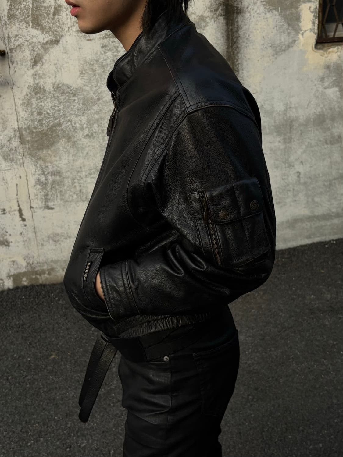 Michiko Koshino London Michiko Vintage Bomber Leather Jacket Size US M / EU 48-50 / 2 - 2 Thumbnail
