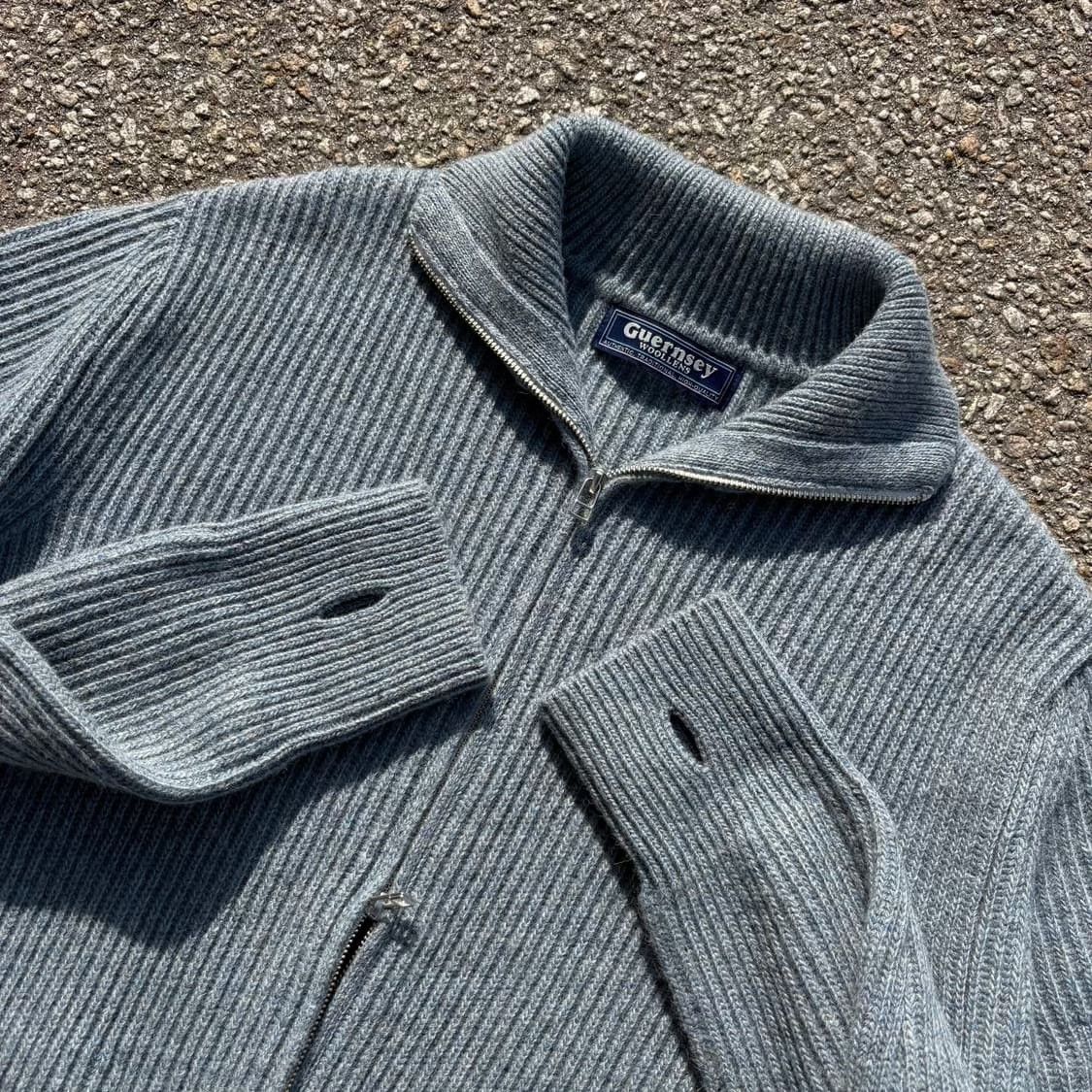 Vintage Vintage Haze Blue Knit Coat Size M / US 6-8 / IT 42-44 - 4 Thumbnail