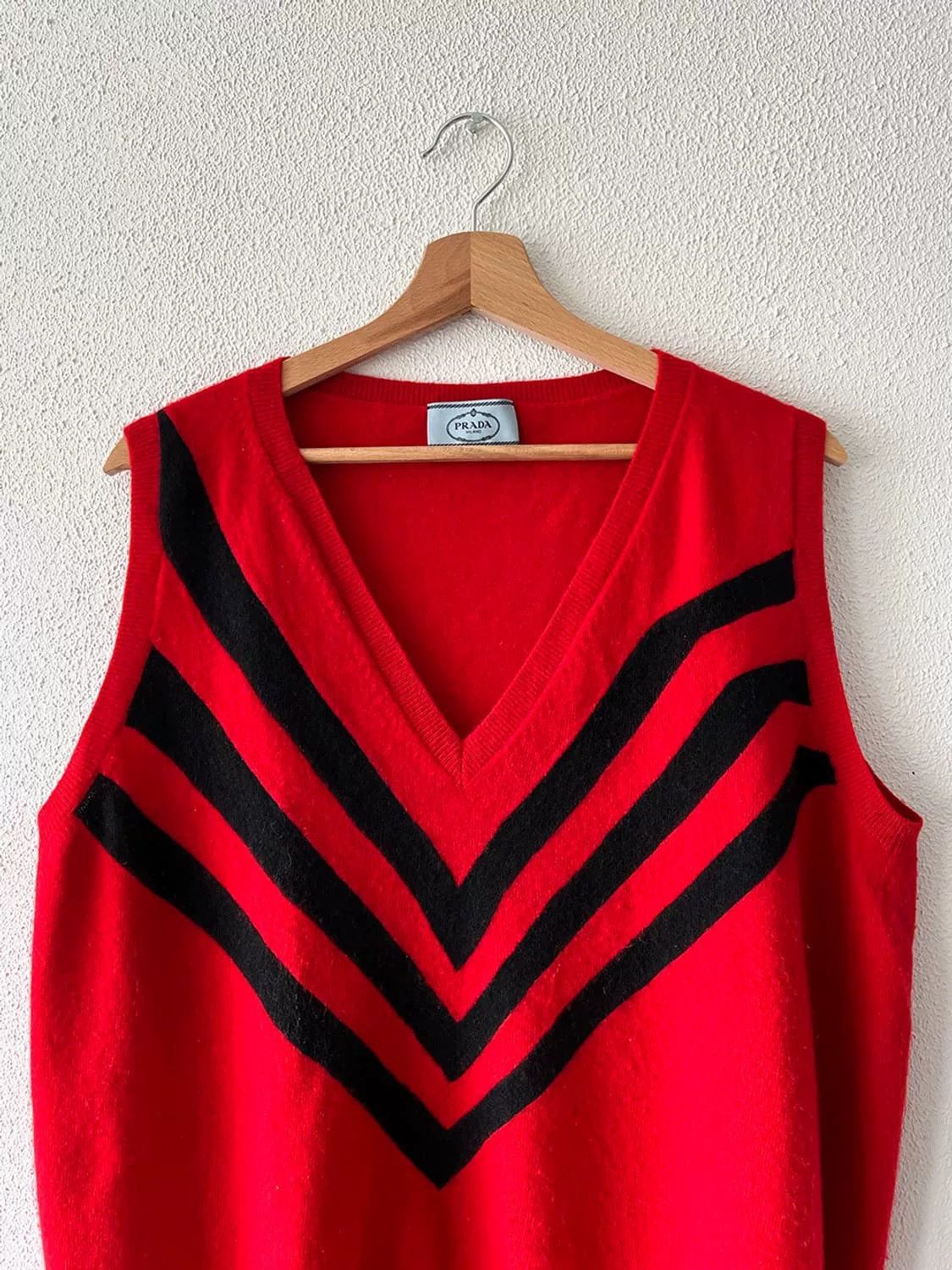 Prada Prada Campari Knit Vest Size US M / EU 48-50 / 2 - 5 Thumbnail