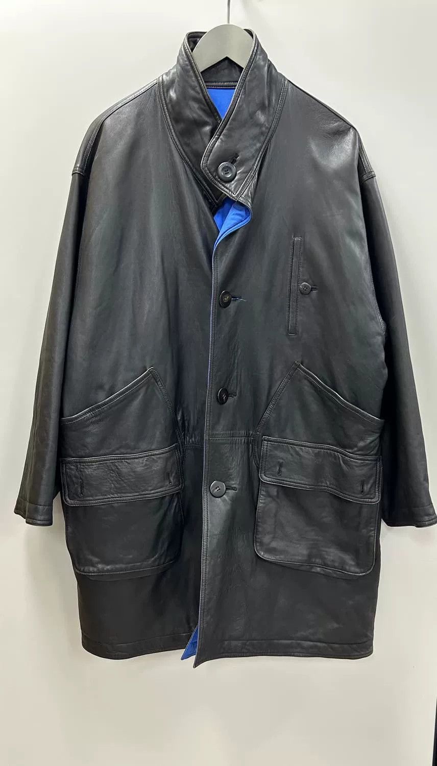 Issey Miyake Issey Miyake Vintage 80s Leather Coat Size US M / EU 48-50 / 2 - 2 Thumbnail