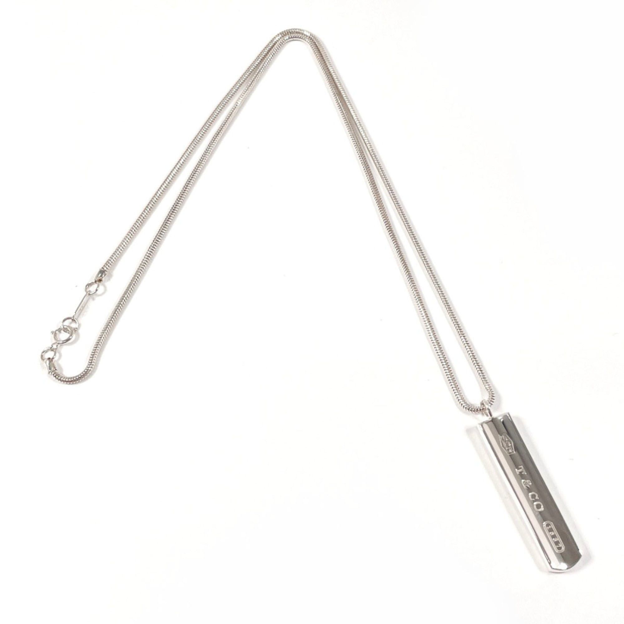 Tiffany & Co. TIFFANY & Co. 1837 Bar Pendant Necklace in Sterling Silver, Unisex Size ONE SIZE - 3 Thumbnail