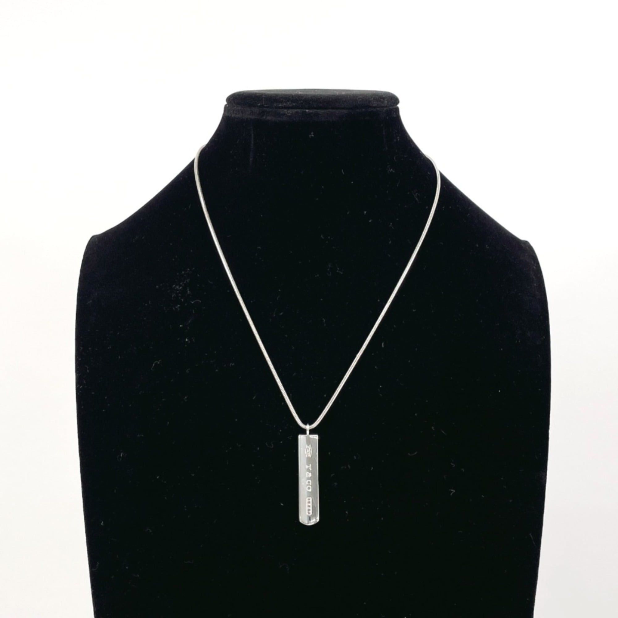 Tiffany & Co. TIFFANY & Co. 1837 Bar Pendant Necklace in Sterling Silver, Unisex Size ONE SIZE - 7 Thumbnail