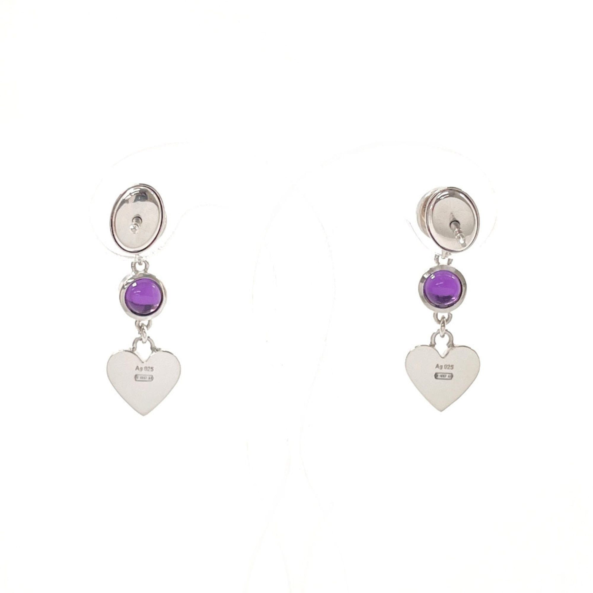 Gucci GUCCI Heart Earrings in Silver 925 with Amethyst and Silver, Women's Size ONE SIZE - 2 Thumbnail