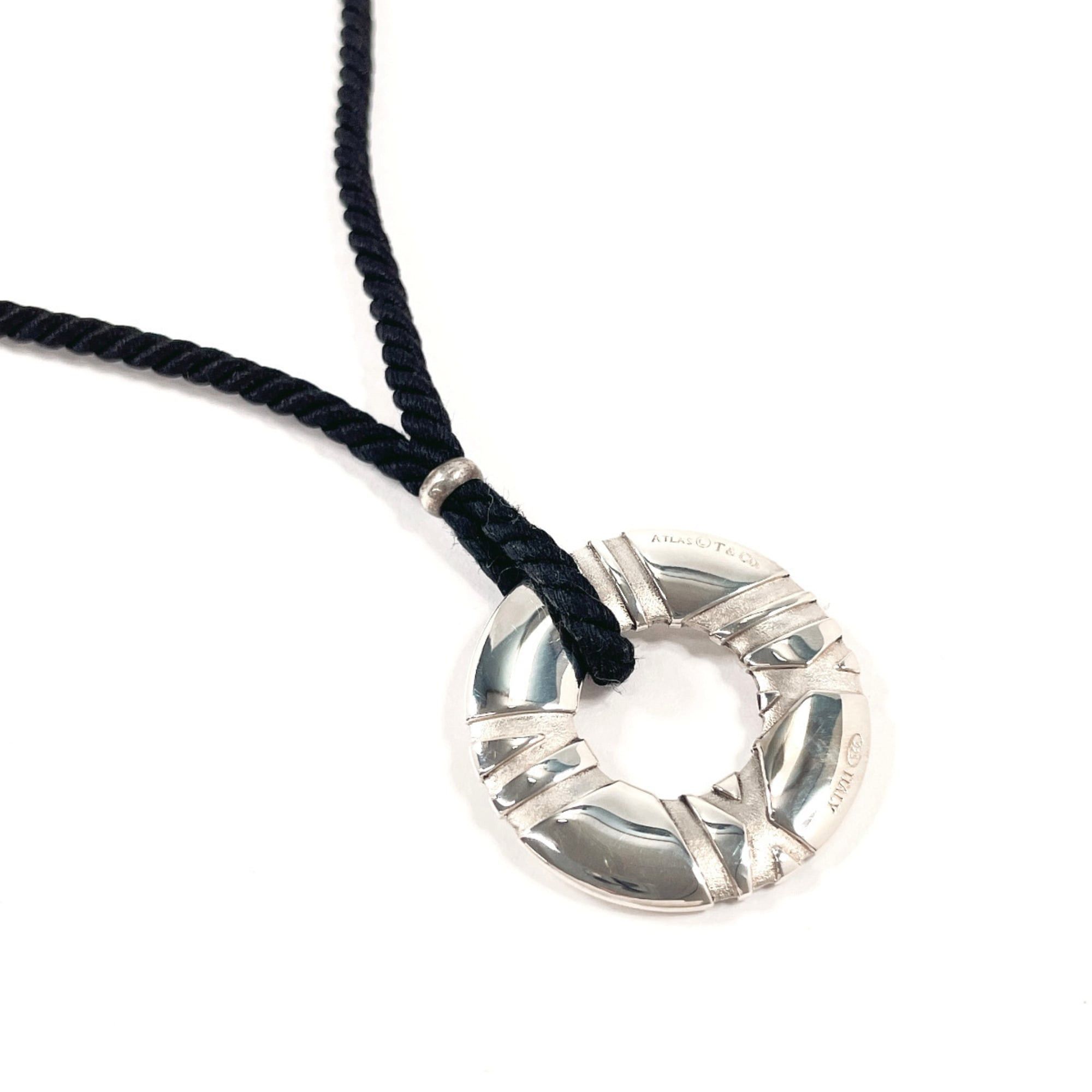 Tiffany & Co. TIFFANY & Co. Tiffany Atlas Circle Necklace in Silver 925 with Silk Cord, Silver, for Women Size ONE SIZE - 2 Thumbnail