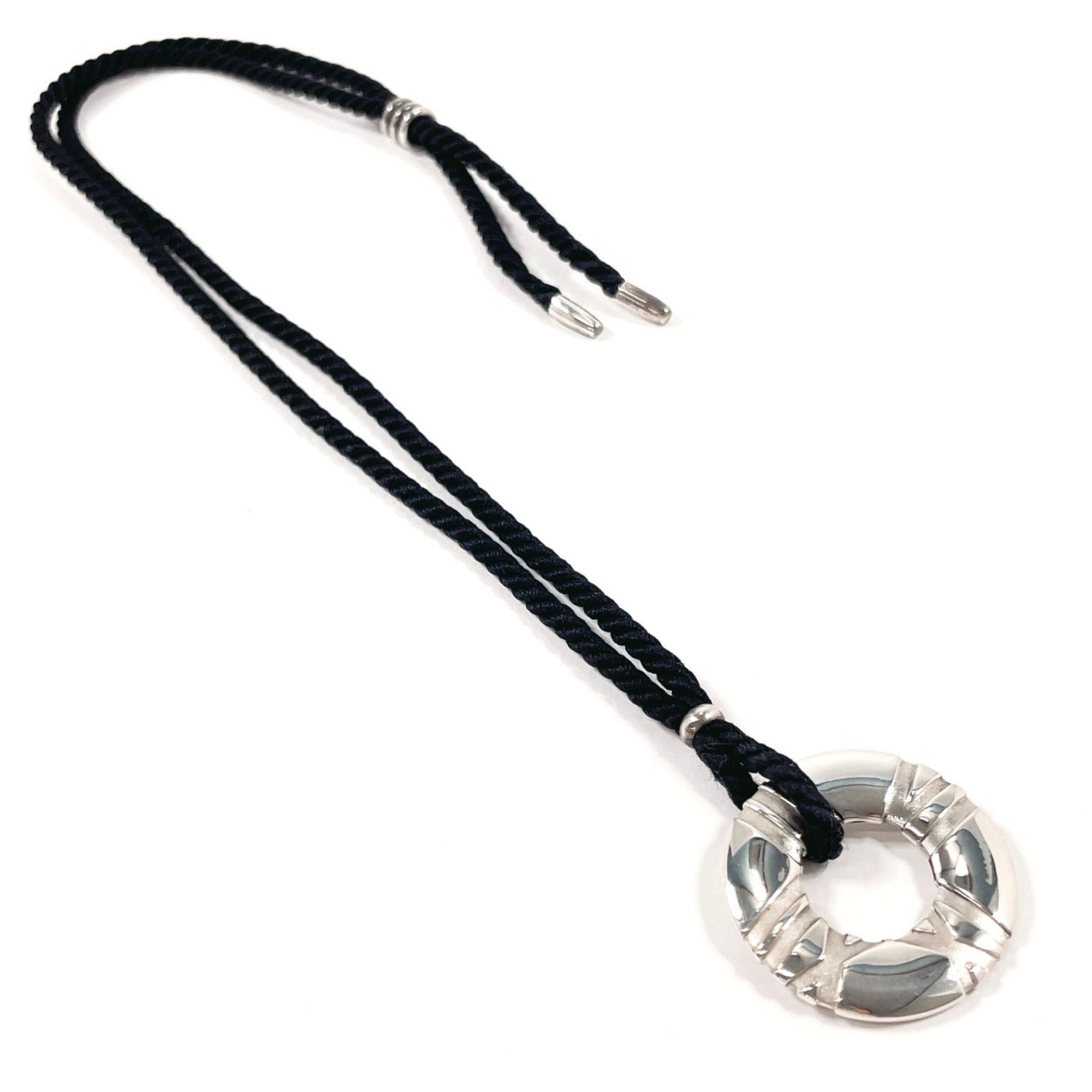 Tiffany & Co. TIFFANY & Co. Tiffany Atlas Circle Necklace in Silver 925 with Silk Cord, Silver, for Women Size ONE SIZE - 3 Thumbnail