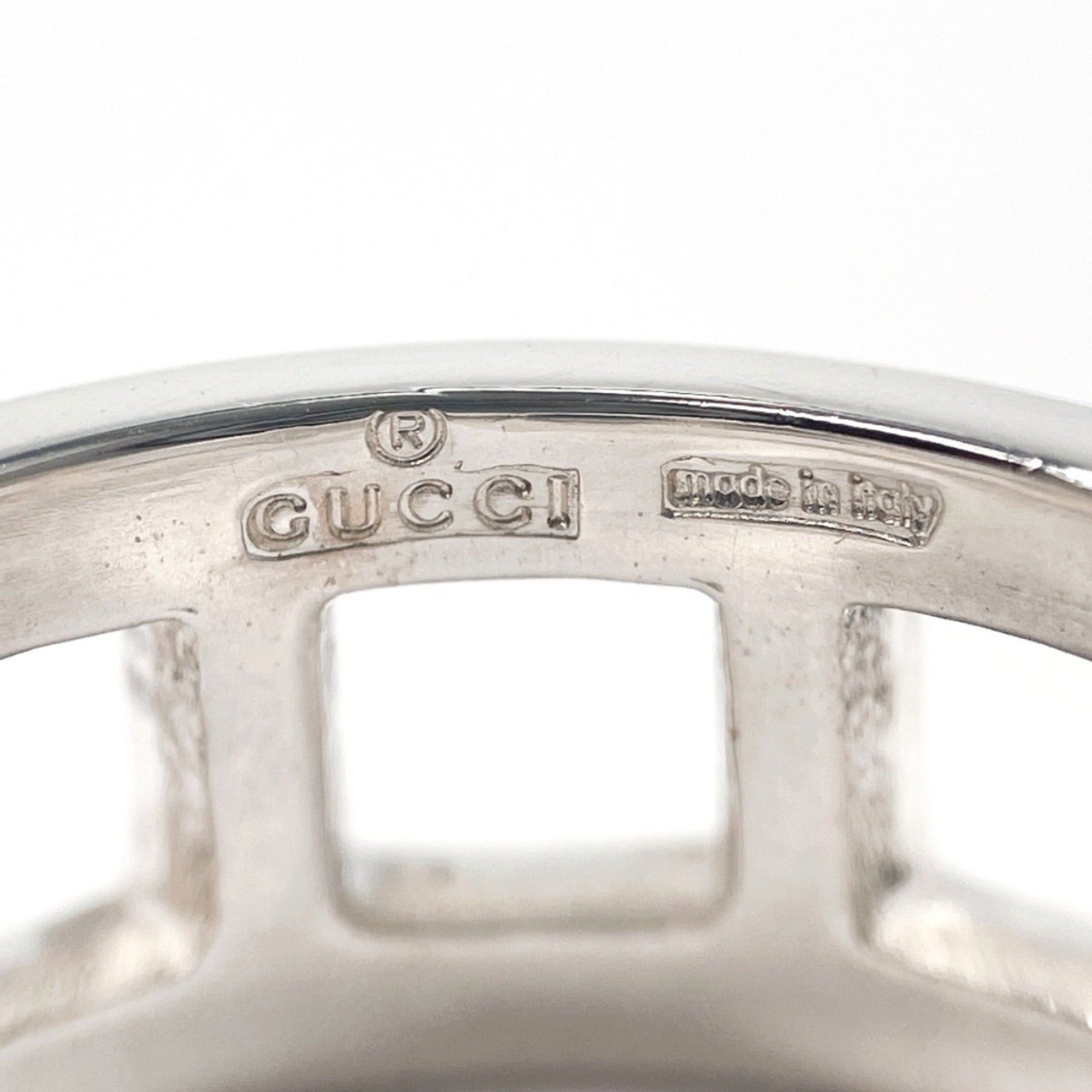Gucci GUCCI Open Square Ring, 925 Sterling Silver, Size 12, Unisex Size ONE SIZE - 3 Thumbnail