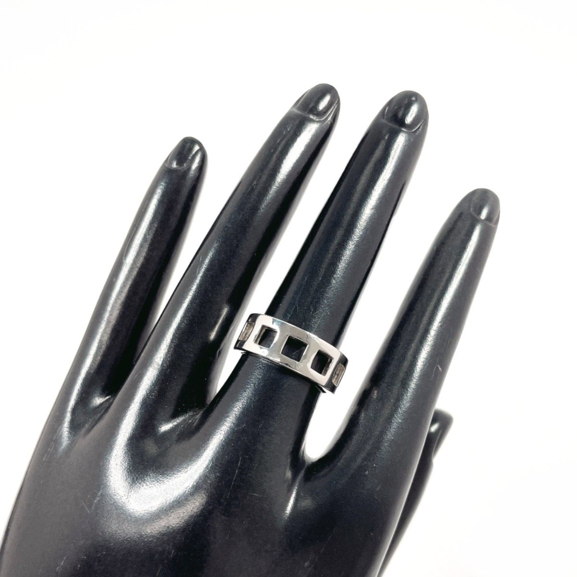 Gucci GUCCI Open Square Ring, 925 Sterling Silver, Size 12, Unisex Size ONE SIZE - 7 Thumbnail