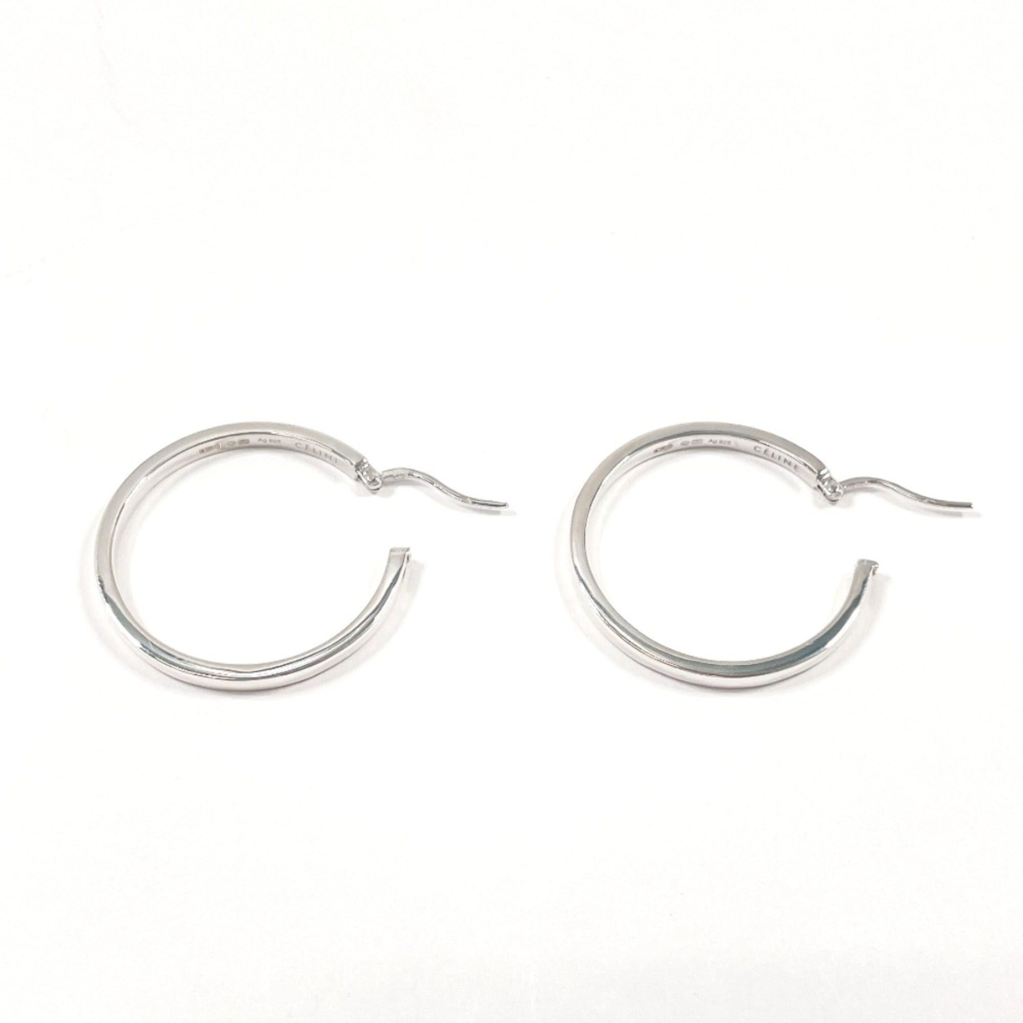 Celine CELINE Hoop Earrings, 925 Sterling Silver, Women's Size ONE SIZE - 3 Thumbnail