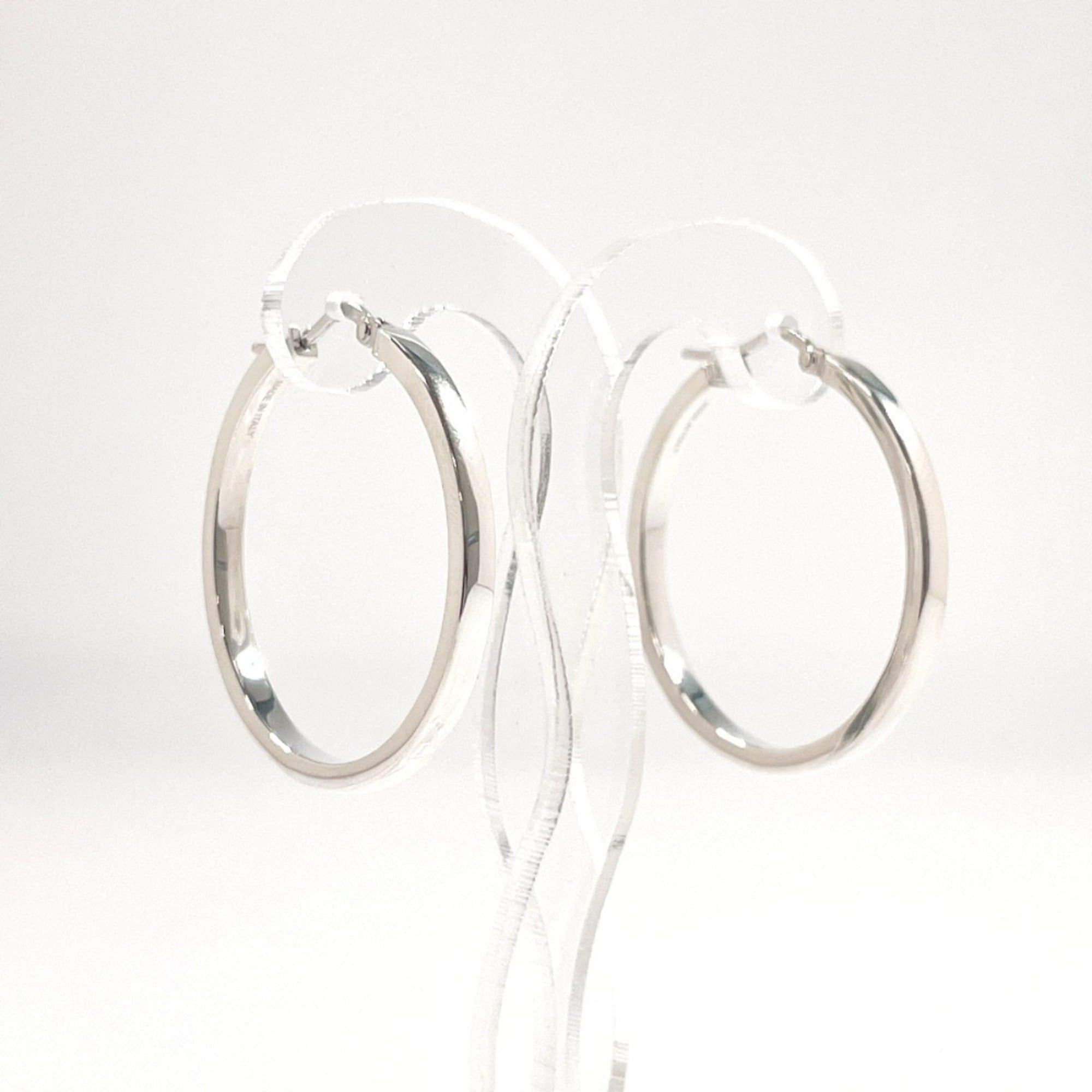 Celine CELINE Hoop Earrings, 925 Sterling Silver, Women's Size ONE SIZE - 7 Thumbnail