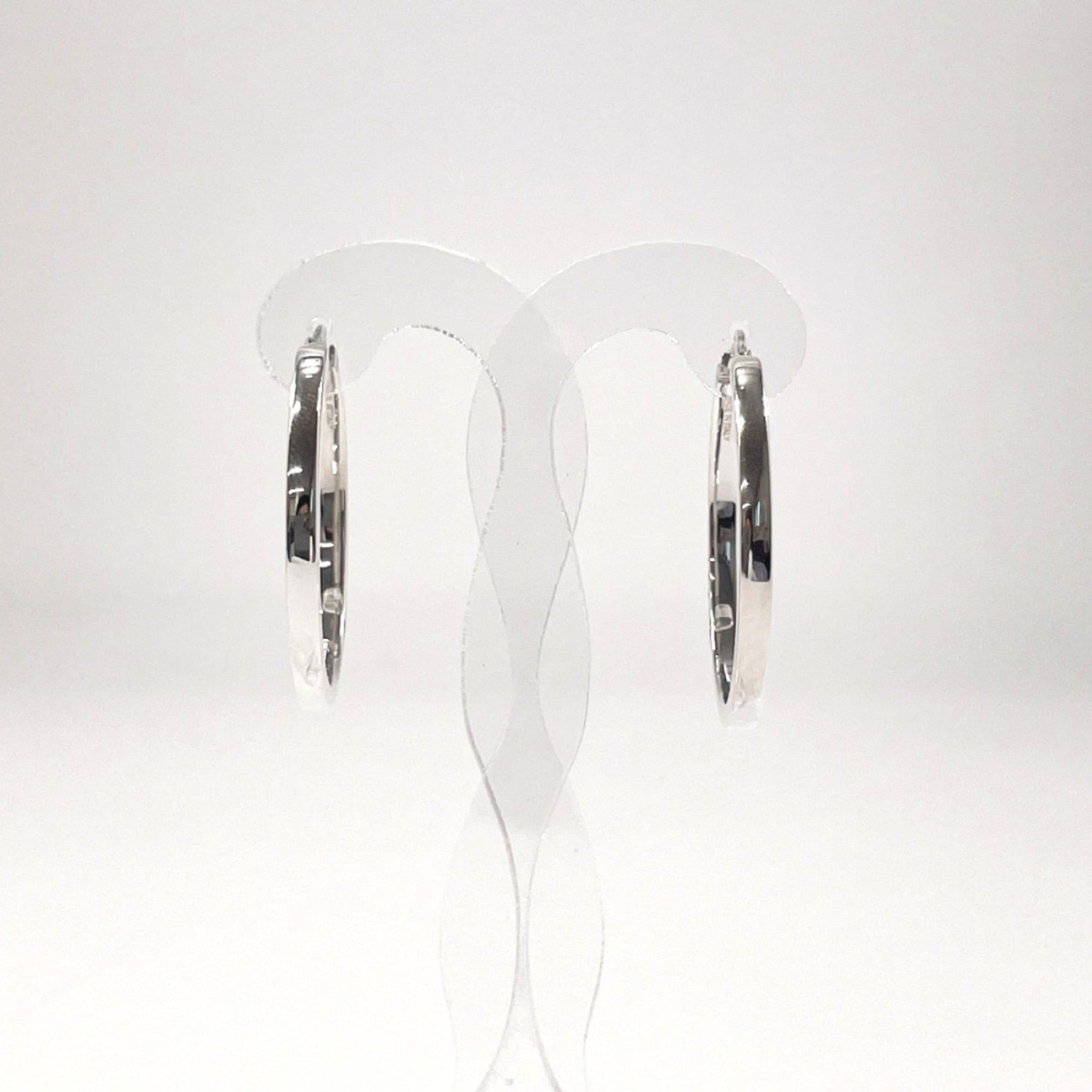 Celine CELINE Hoop Earrings, 925 Sterling Silver, Women's Size ONE SIZE - 6 Thumbnail
