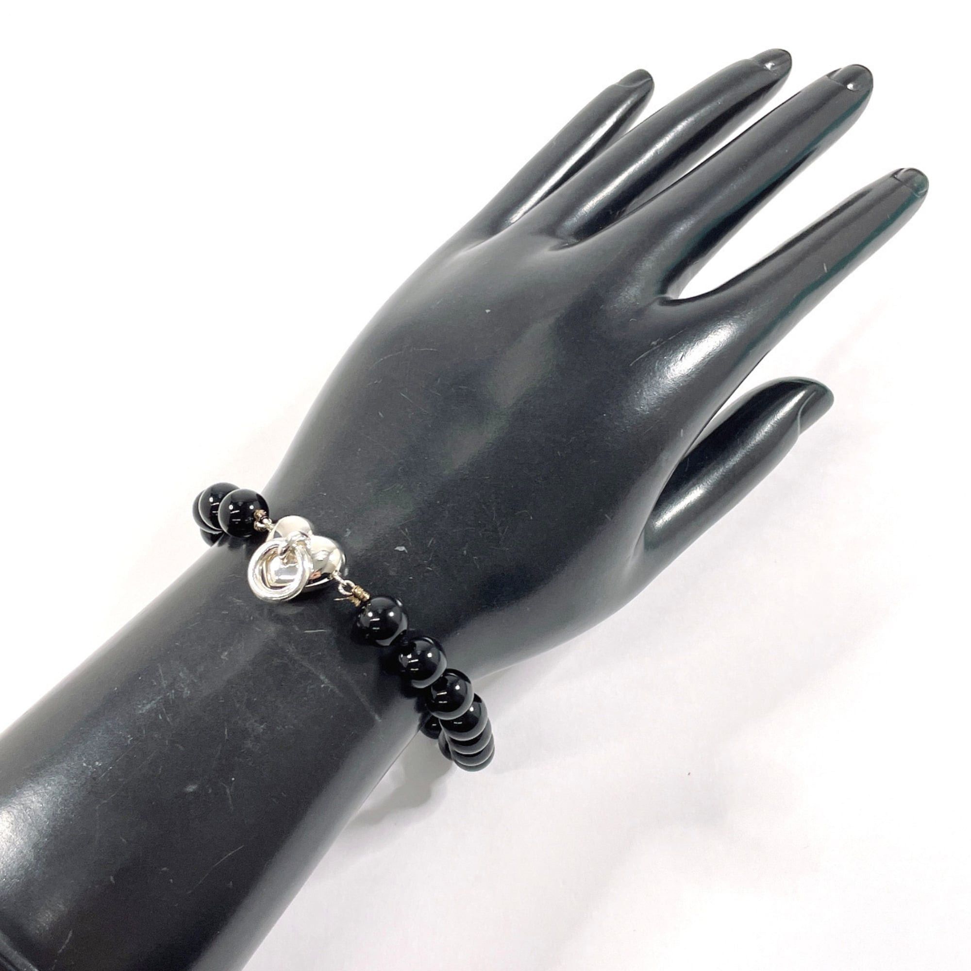Tiffany & Co. TIFFANY & Co. Tiffany Heart Knock Bracelet, Silver 925/Onyx, Black, Women's Size ONE SIZE - 6 Thumbnail