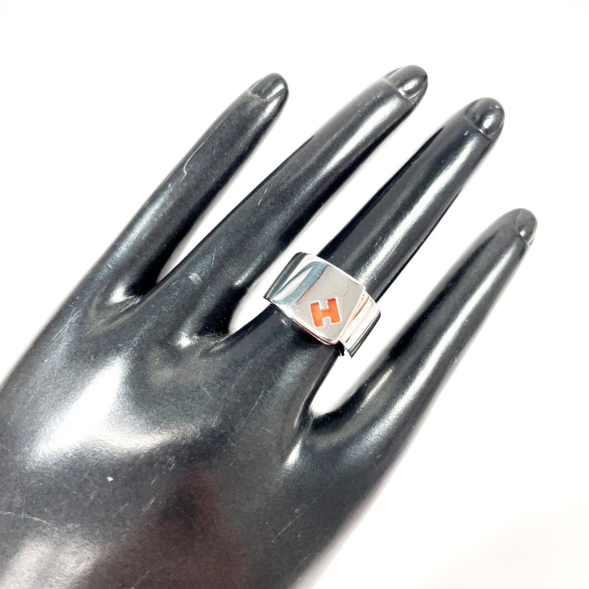 Hermes HERMES Candy Ring, Silver 925/Coral, Size 11, Women's Size ONE SIZE - 6 Thumbnail