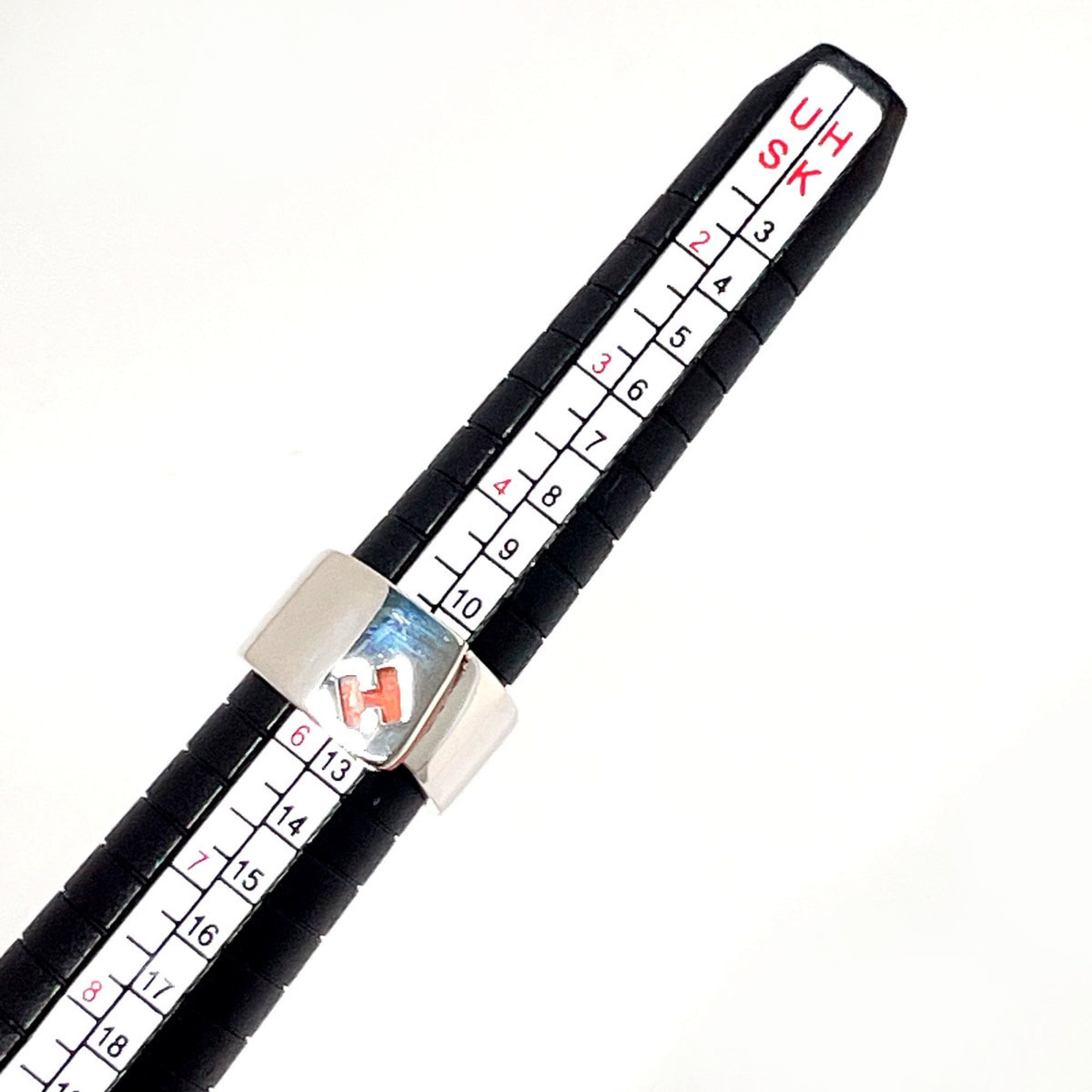 Hermes HERMES Candy Ring, Silver 925/Coral, Size 11, Women's Size ONE SIZE - 5 Thumbnail
