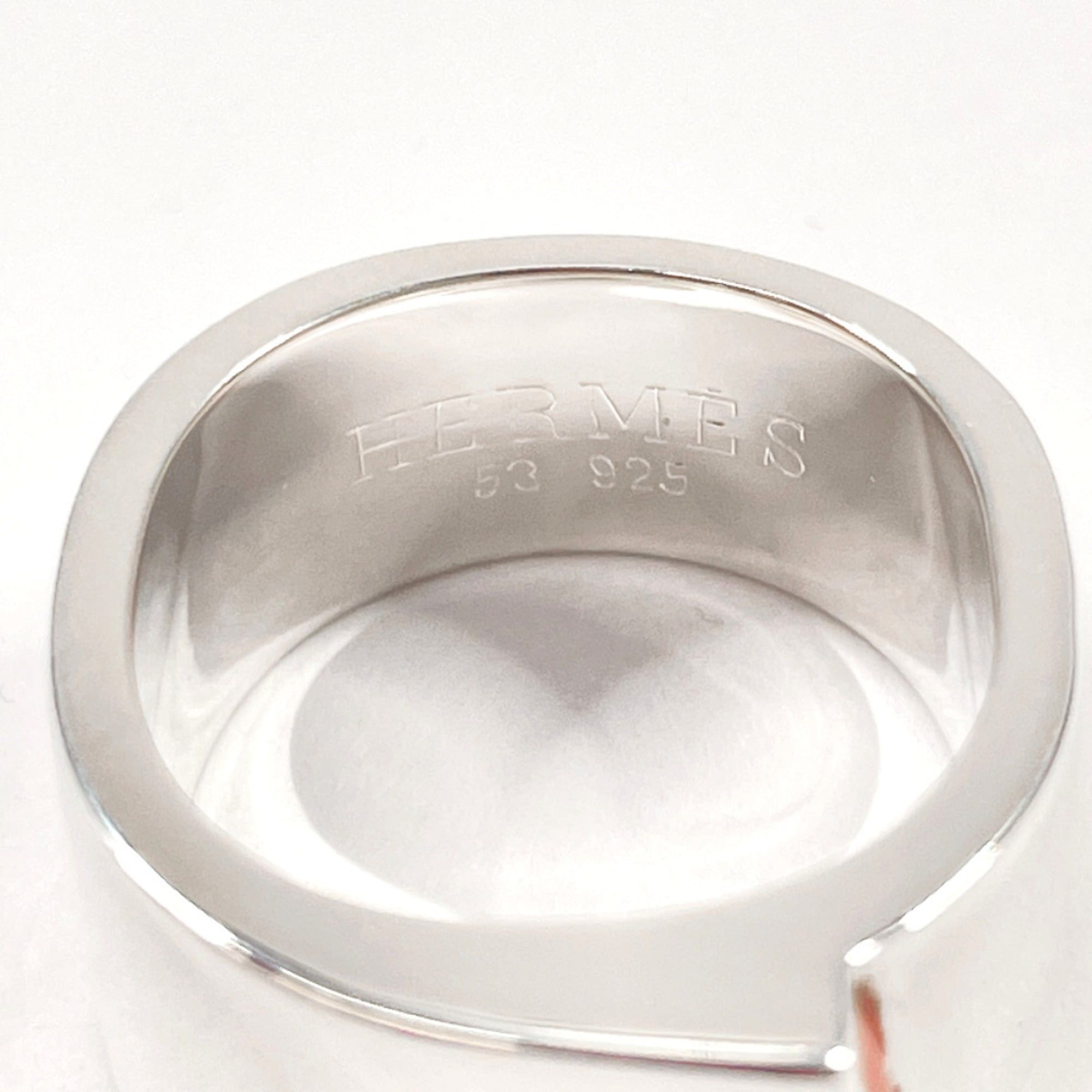 Hermes HERMES Candy Ring, Silver 925/Coral, Size 11, Women's Size ONE SIZE - 3 Thumbnail