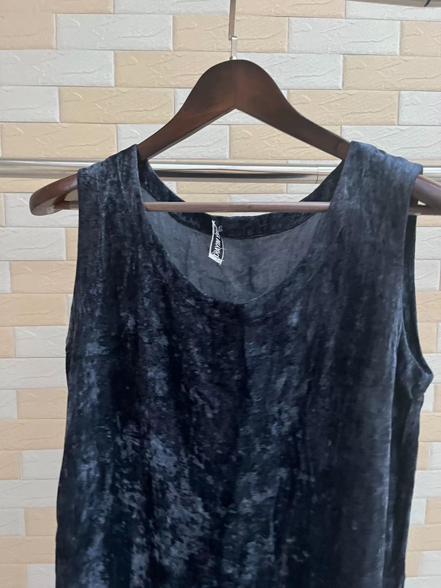 Issey Miyake Issey Miyake Blue Velvet Skirt Dress Size M / US 6-8 / IT 42-44 - 5 Thumbnail