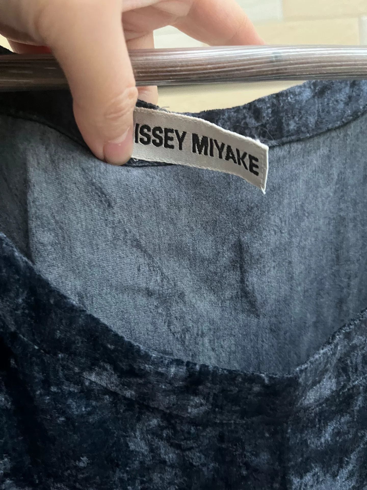 Issey Miyake Issey Miyake Blue Velvet Skirt Dress Size M / US 6-8 / IT 42-44 - 3 Thumbnail