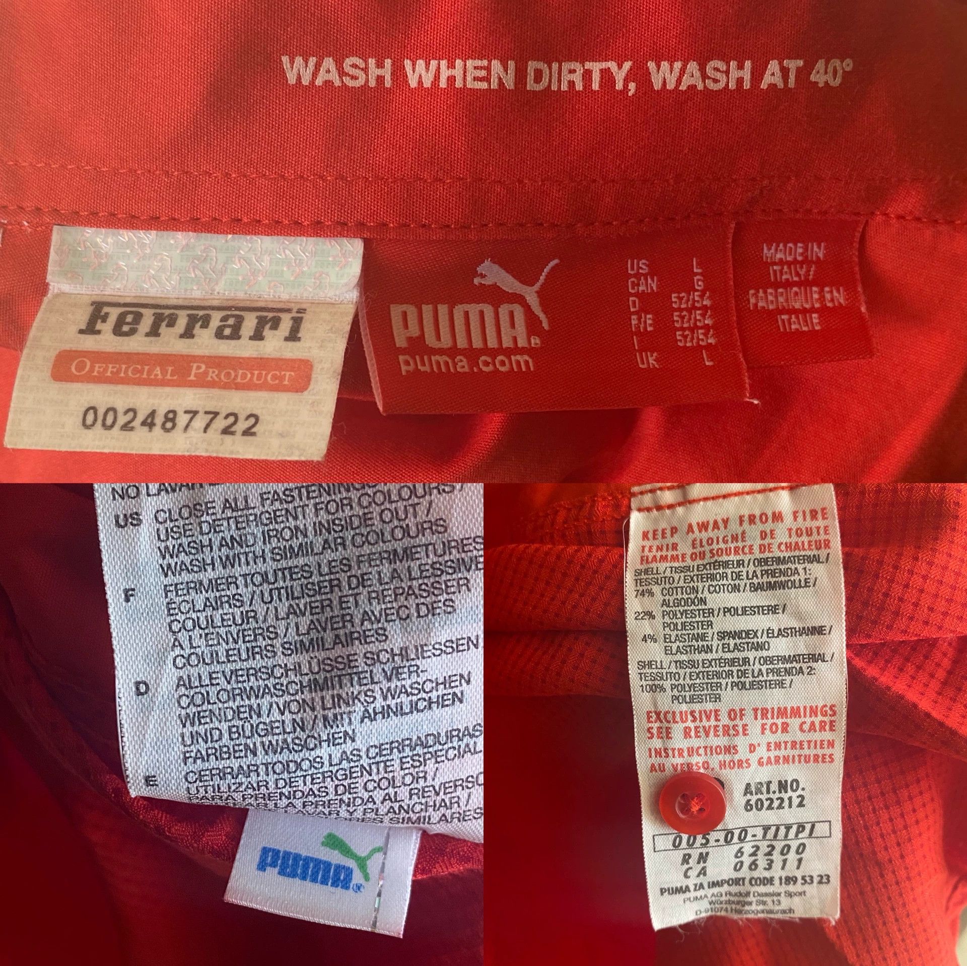 Puma Puma Ferrari F1 Team Short Sleeve Shirt Size US M / EU 48-50 / 2 - 8 Thumbnail