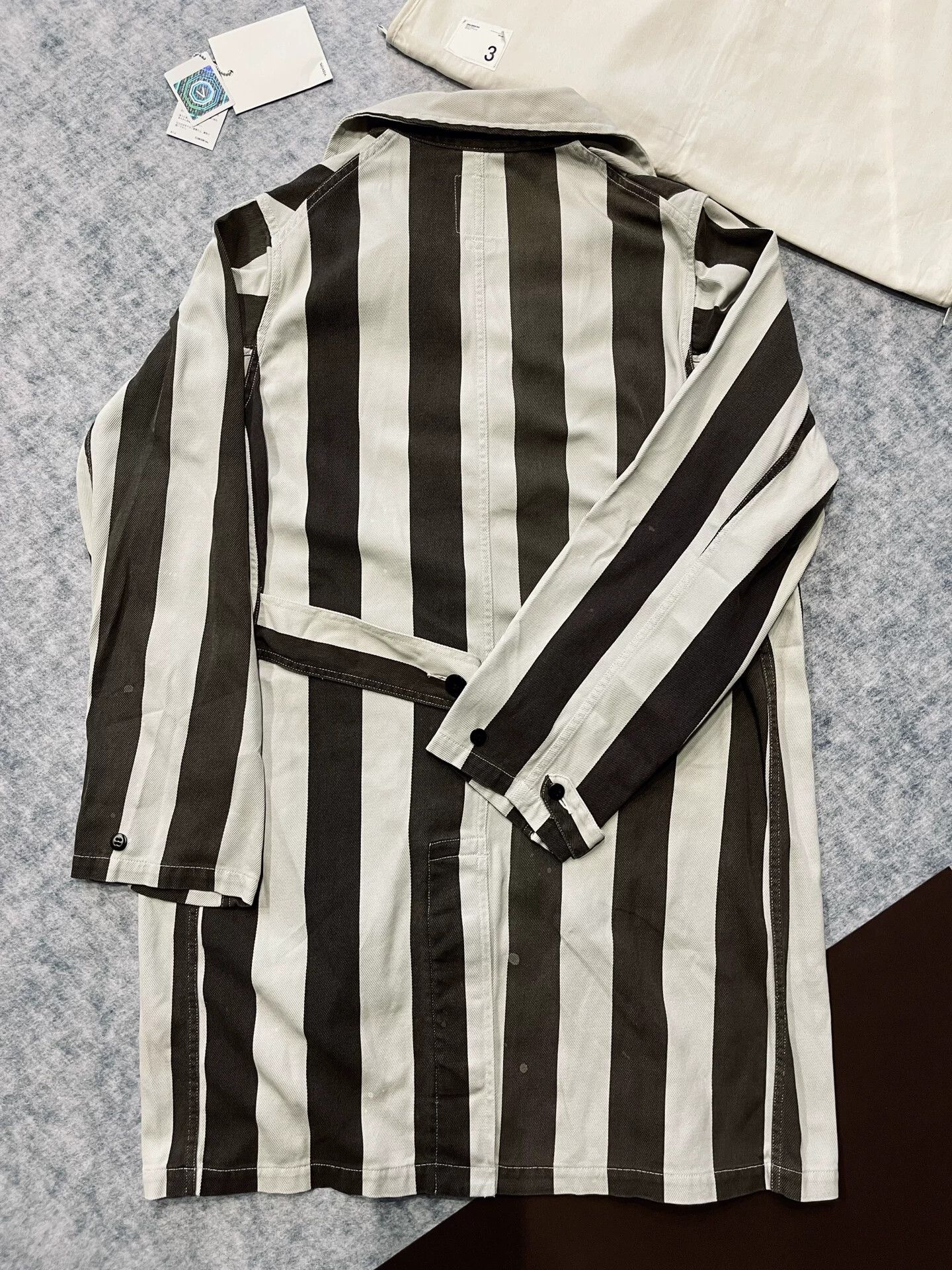 Visvim visvim Black White Striped Coat Size US M / EU 48-50 / 2 - 2 Thumbnail