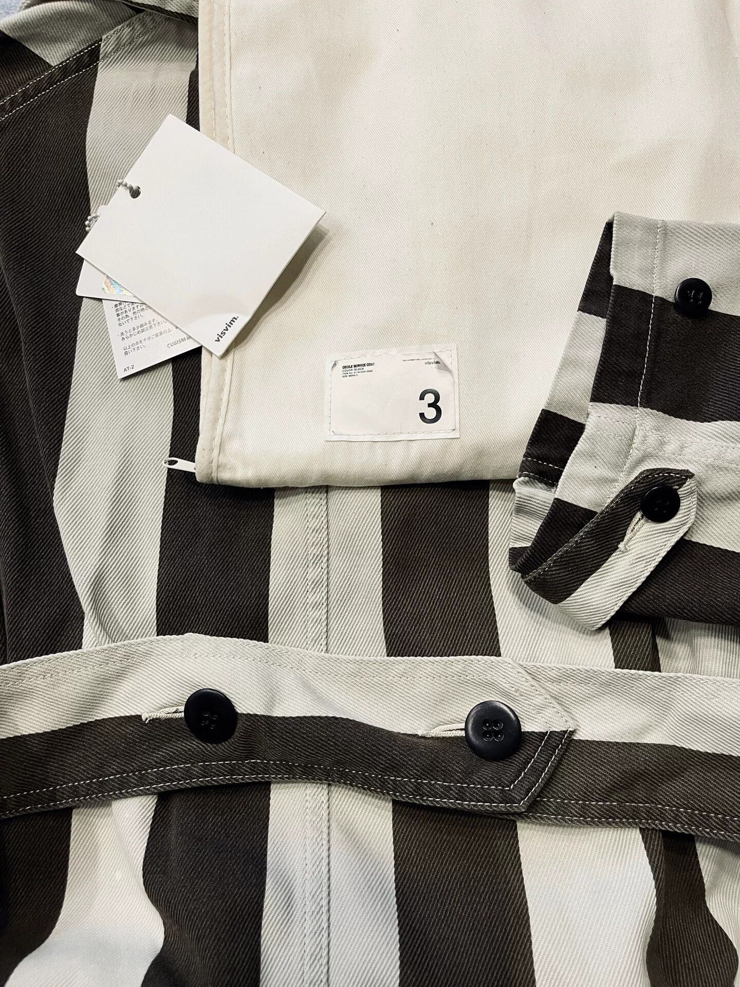 Visvim visvim Black White Striped Coat Size US M / EU 48-50 / 2 - 6 Thumbnail