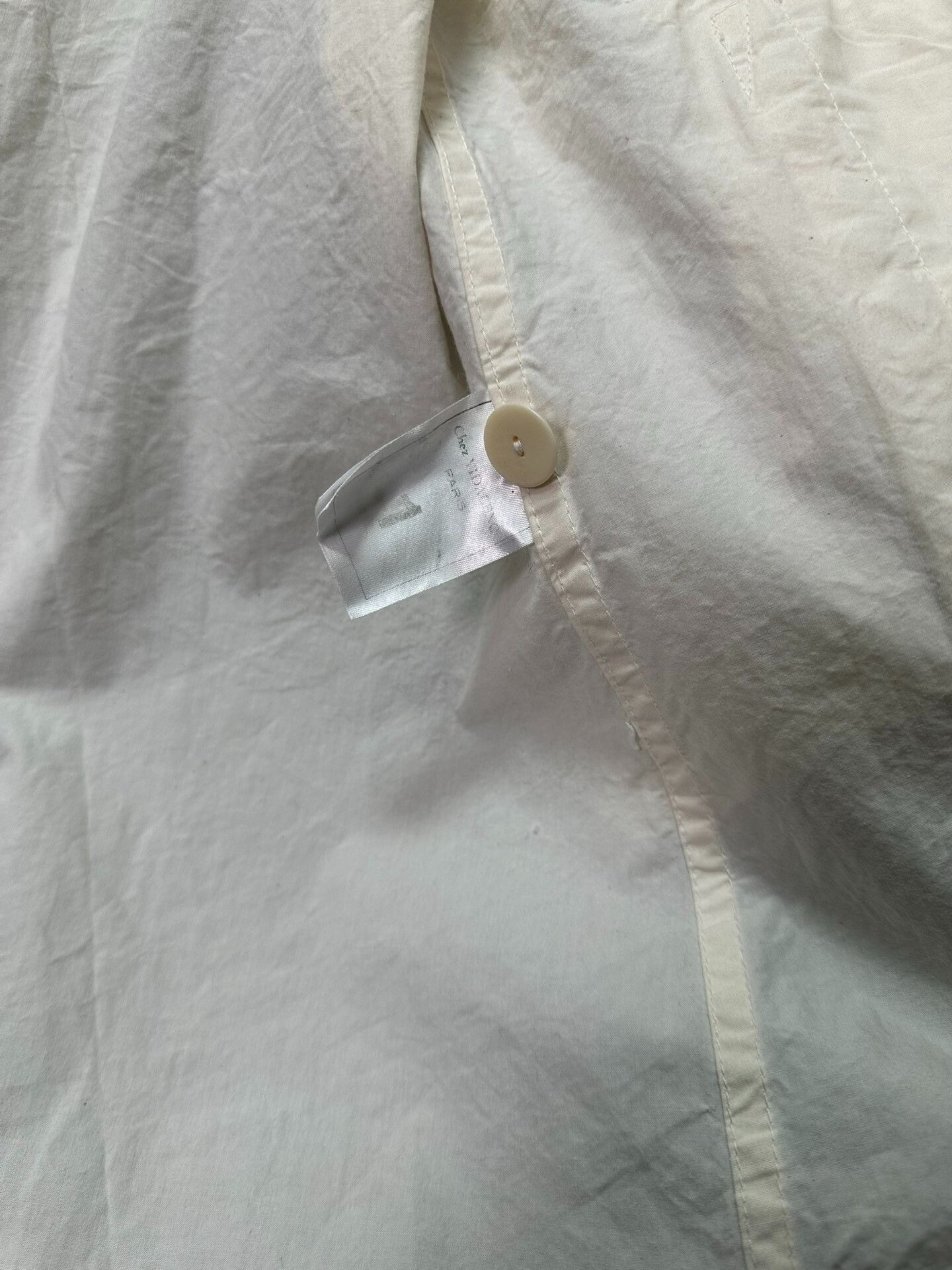 Casey Vidalenc Chez VIDALENC Milky White Paper Cotton Coat Size US M / EU 48-50 / 2 - 7 Thumbnail