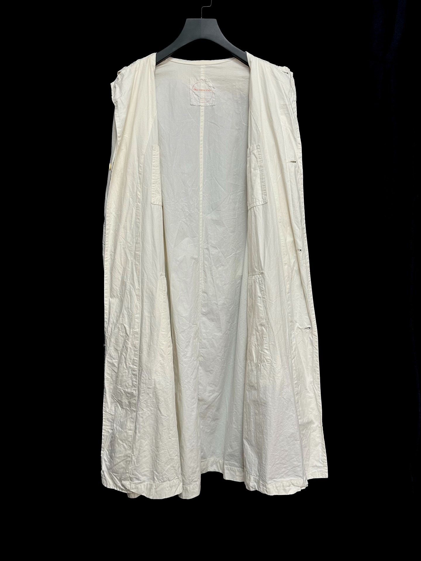 Casey Vidalenc Chez VIDALENC Milky White Paper Cotton Coat Size US M / EU 48-50 / 2 - 3 Thumbnail