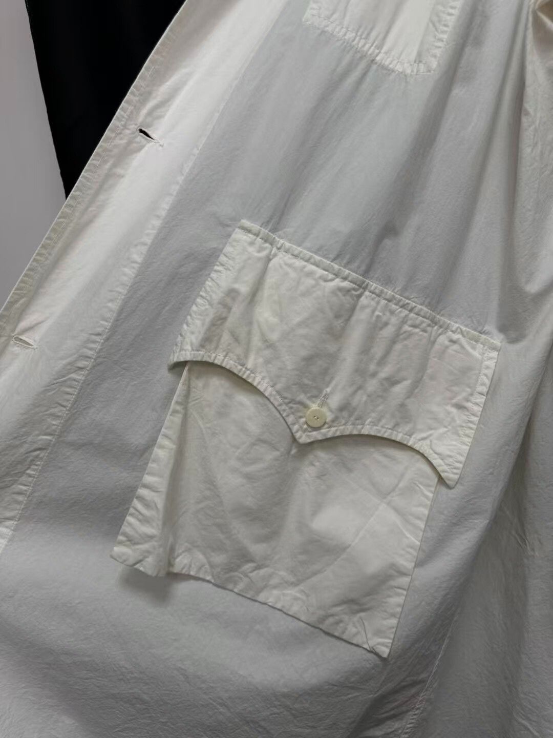 Casey Vidalenc Chez VIDALENC Milky White Paper Cotton Coat Size US M / EU 48-50 / 2 - 5 Thumbnail