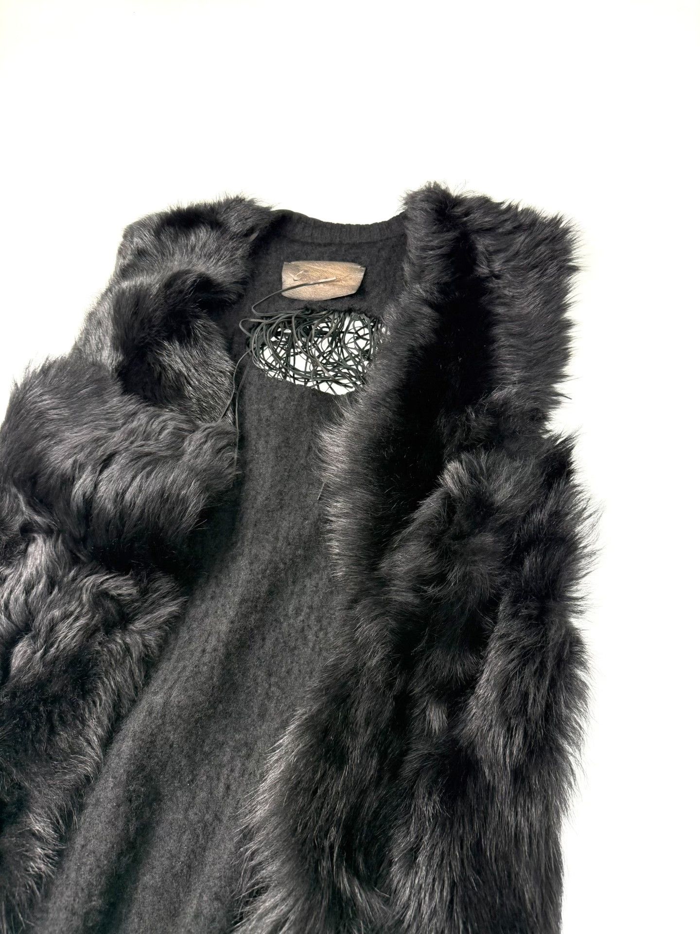 Other Genuine Fur Spliced Cashmere Vest Size US M / EU 48-50 / 2 - 2 Thumbnail