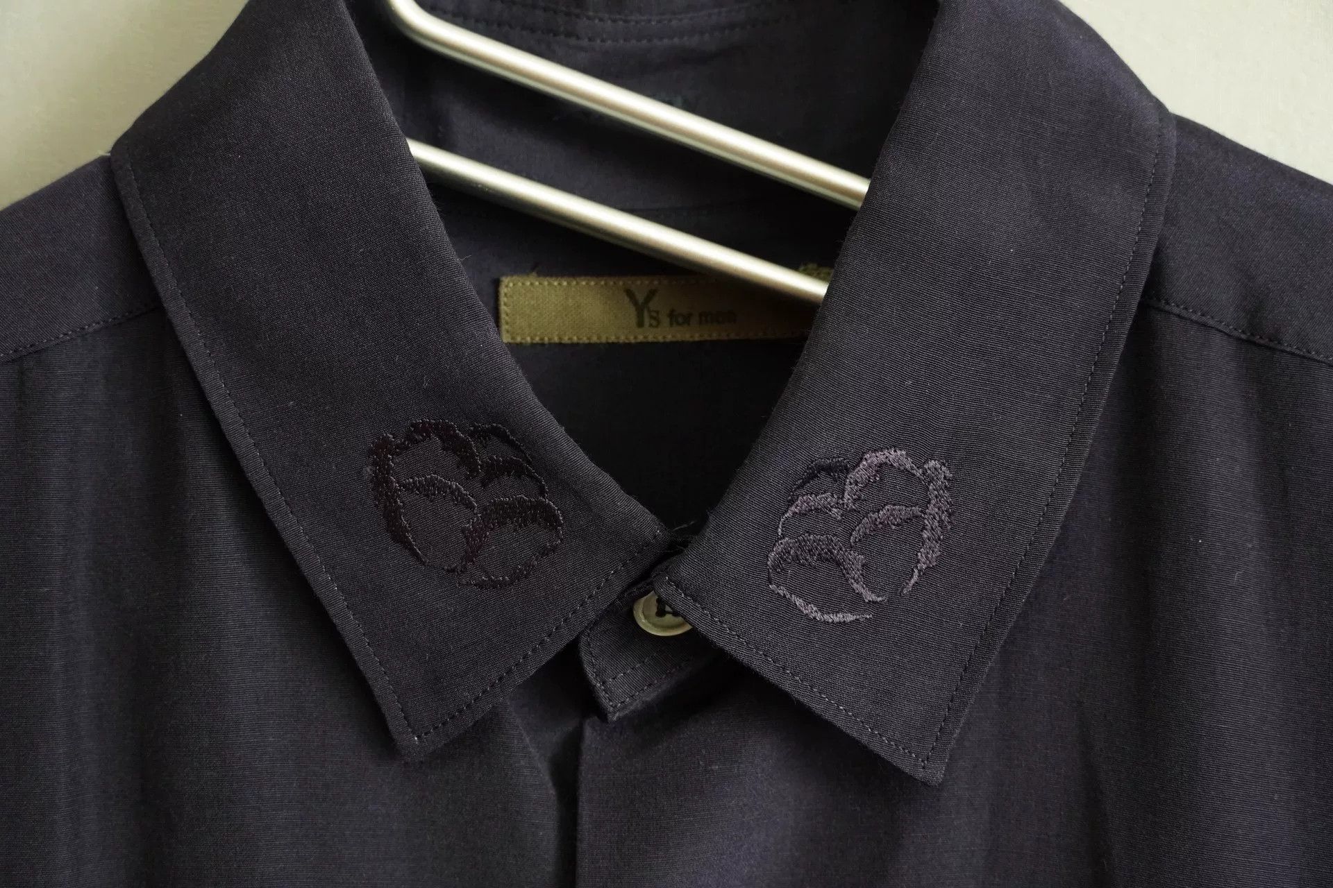 Yohji Yamamoto Yohji Yamamoto Floral Collar Silk-Cotton Shirt Size US M / EU 48-50 / 2 - 3 Thumbnail