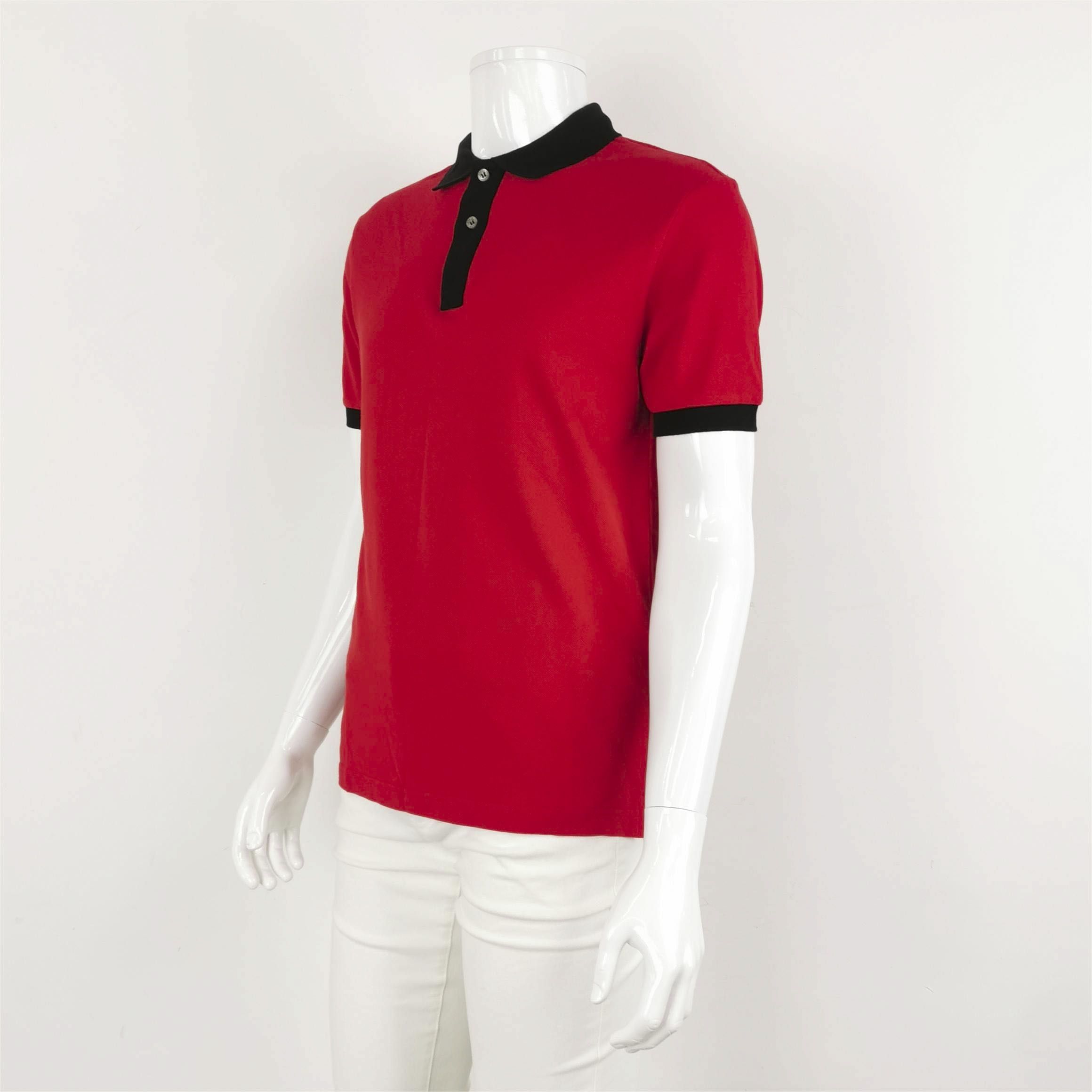 Prada Prada Men's Color-Block Collar Cotton Polo M Size US XL / EU 56 / 4 - 3 Thumbnail
