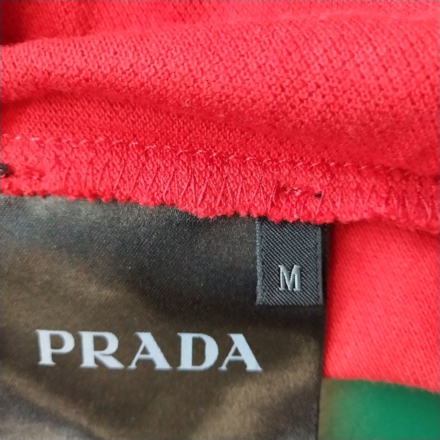 Prada Prada Men's Red Contrast Collar Polo M Size US M / EU 48-50 / 2 - 11 Thumbnail