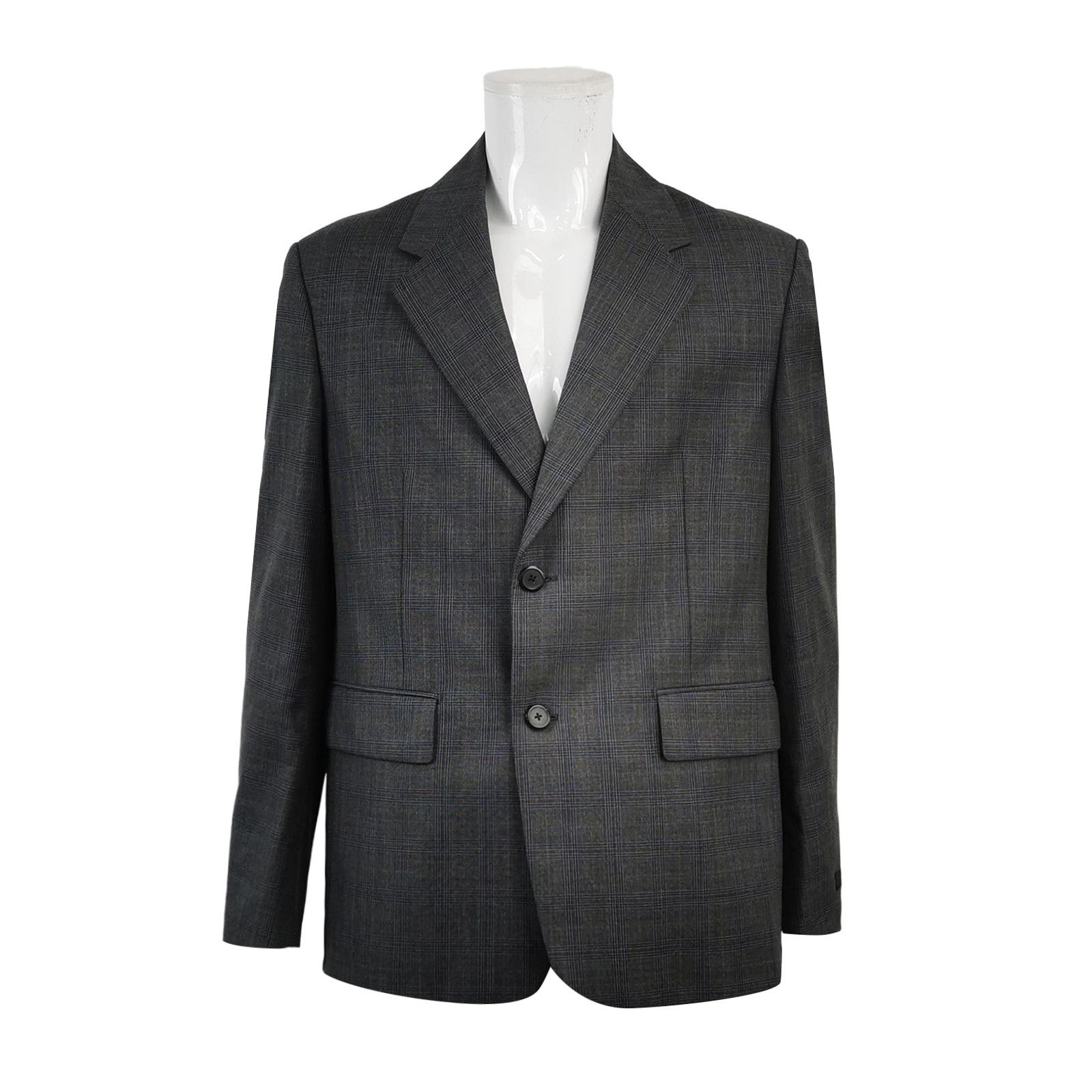 Prada Prada Wool Blend Plaid Lapel Coat L Size US L / EU 52-54 / 3 - 16 Thumbnail