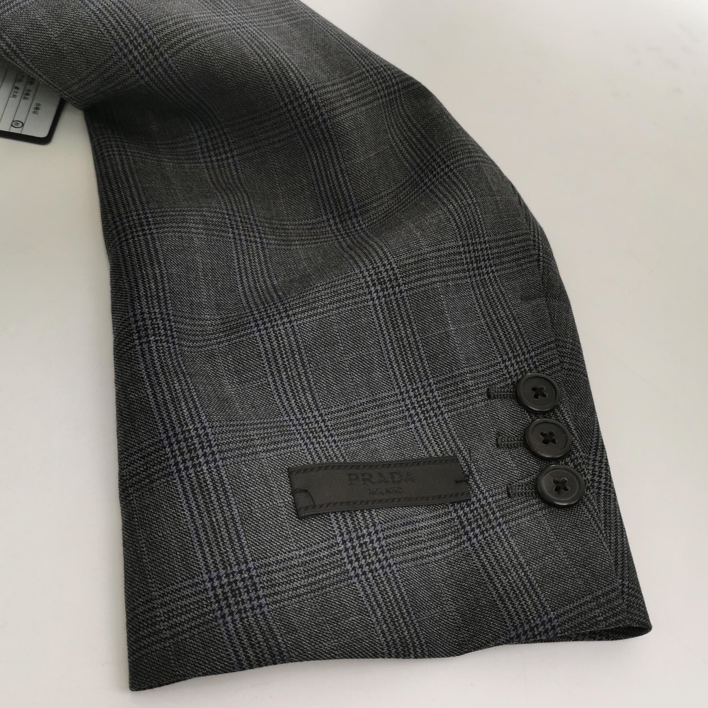 Prada Prada Wool Blend Plaid Lapel Coat L Size US L / EU 52-54 / 3 - 6 Thumbnail