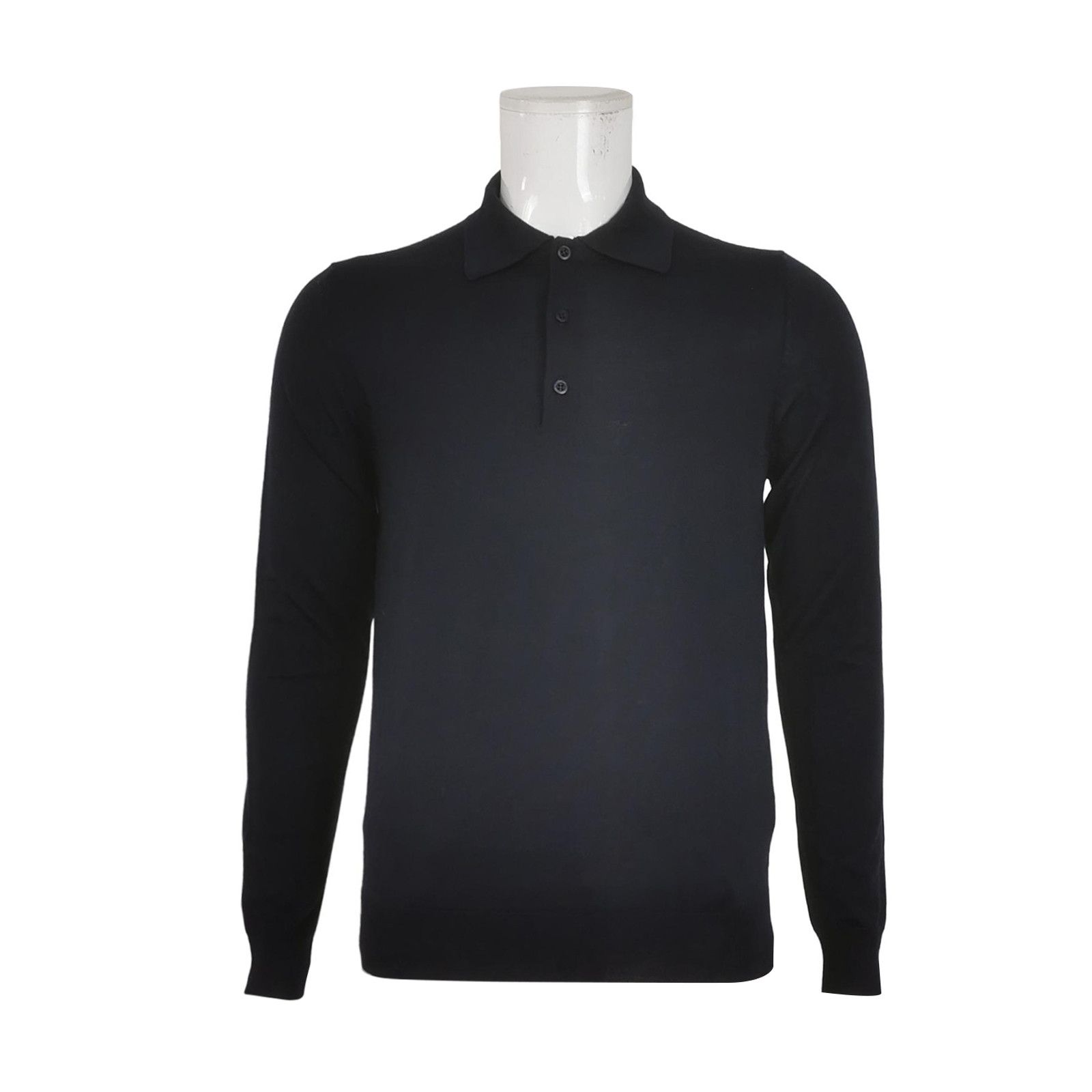 Prada Prada Wool Solid Lapel Long-Sleeve Knit Sweater Size US L / EU 52-54 / 3 - 14 Thumbnail