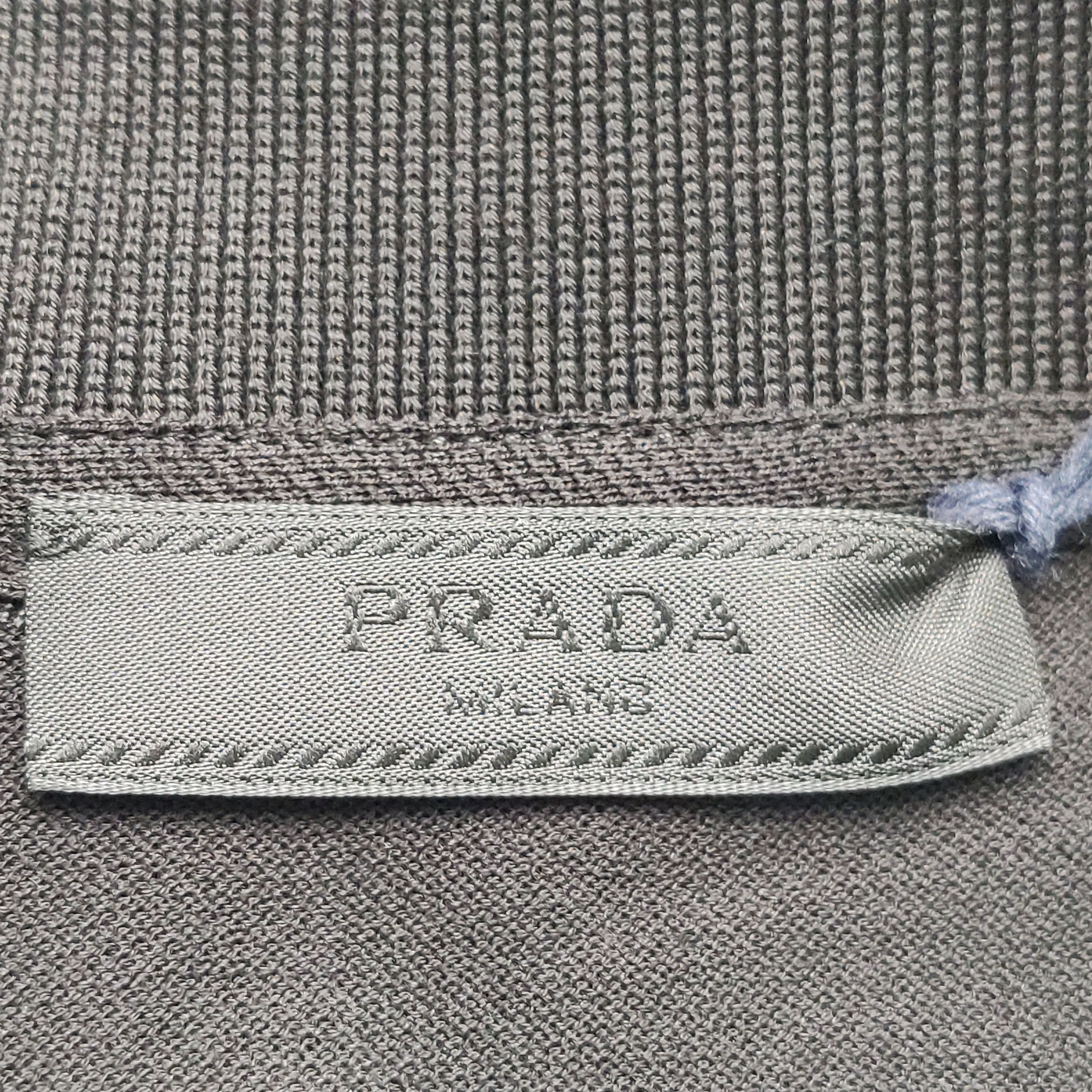 Prada Prada M Cotton Solid Collar Short-Sleeve T-Shirt Size US M / EU 48-50 / 2 - 10 Thumbnail