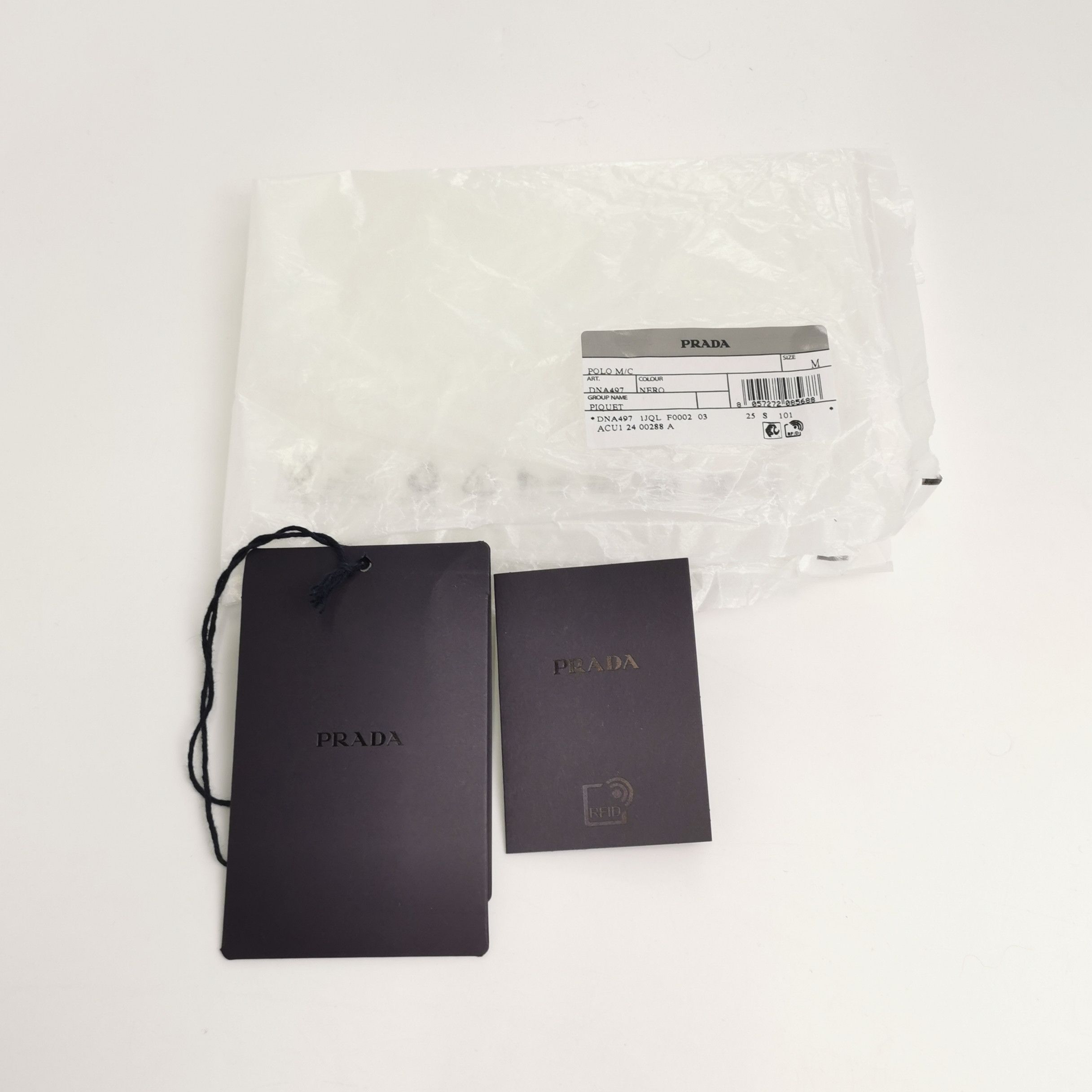 Prada Prada M Cotton Solid Collar Short-Sleeve T-Shirt Size US M / EU 48-50 / 2 - 18 Thumbnail