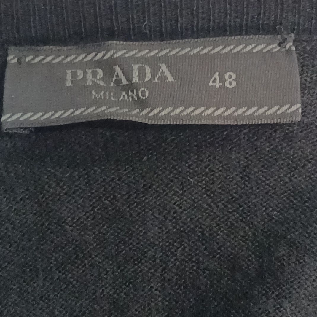 Prada Prada Cotton Solid Crew Neck Sweater M/48 Size US L / EU 52-54 / 3 - 12 Thumbnail
