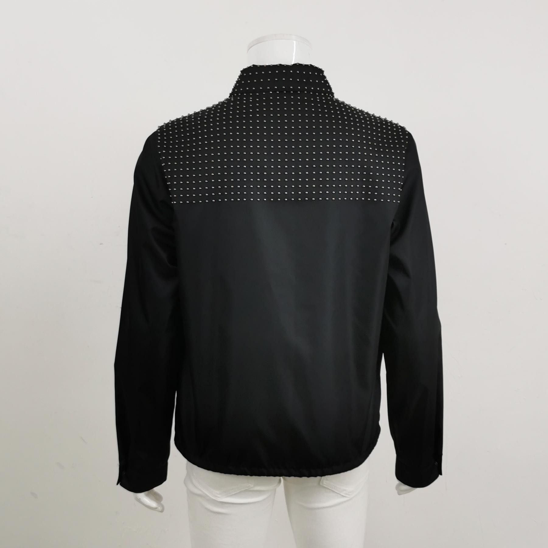 Prada Prada Black Studded Collar Jacket L Size US L / EU 52-54 / 3 - 20 Thumbnail