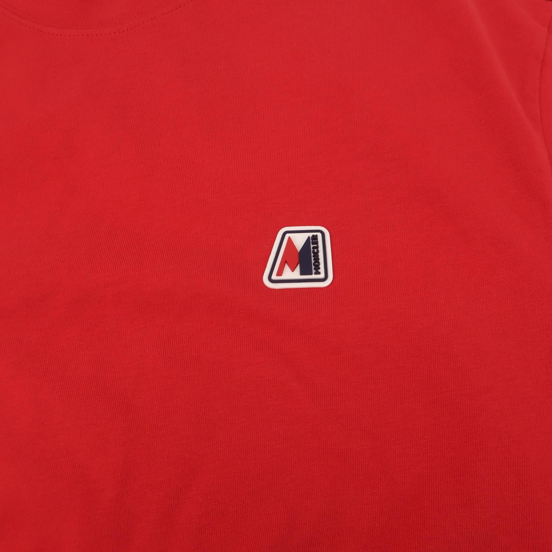 Moncler Moncler Red Cotton Logo Crew Neck T-Shirt M Size US M / EU 48-50 / 2 - 6 Thumbnail