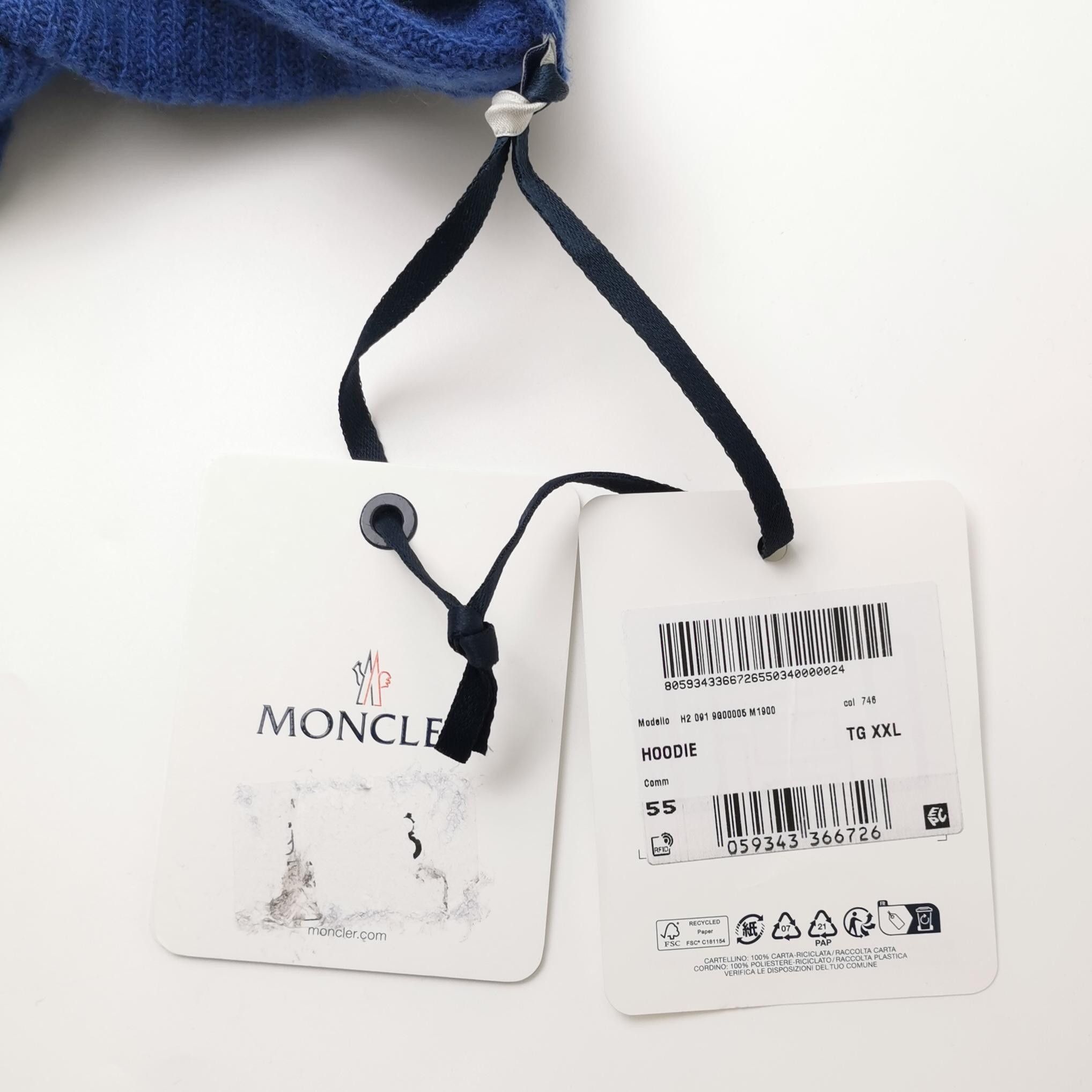 Moncler Moncler XXL Wool-Cashmere Solid Hooded Sweater Size US XXL / EU 58 / 5 - 7 Thumbnail
