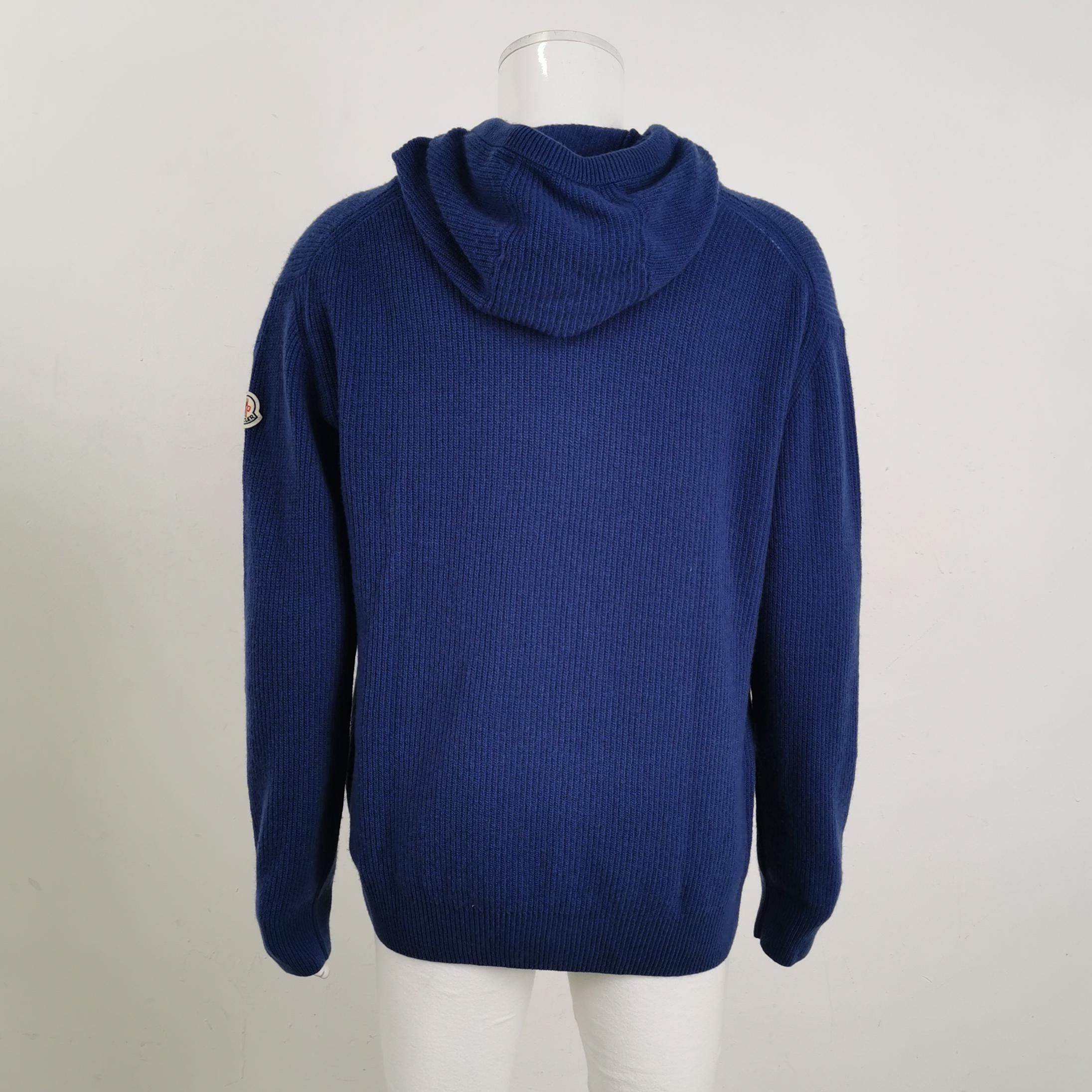 Moncler Moncler XXL Wool-Cashmere Solid Hooded Sweater Size US XXL / EU 58 / 5 - 3 Thumbnail