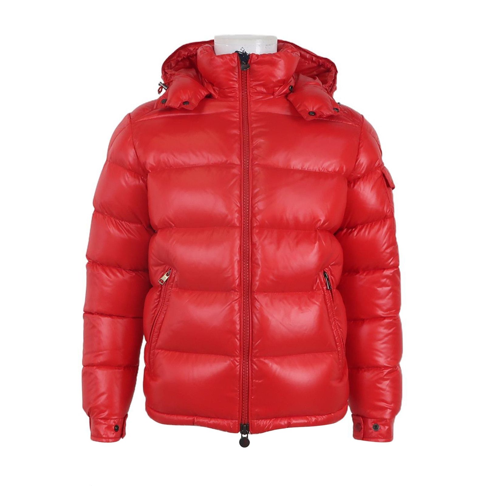 Moncler Moncler Red Hooded Down Jacket Size M Size US XS / EU 42 / 0 - 2 Thumbnail