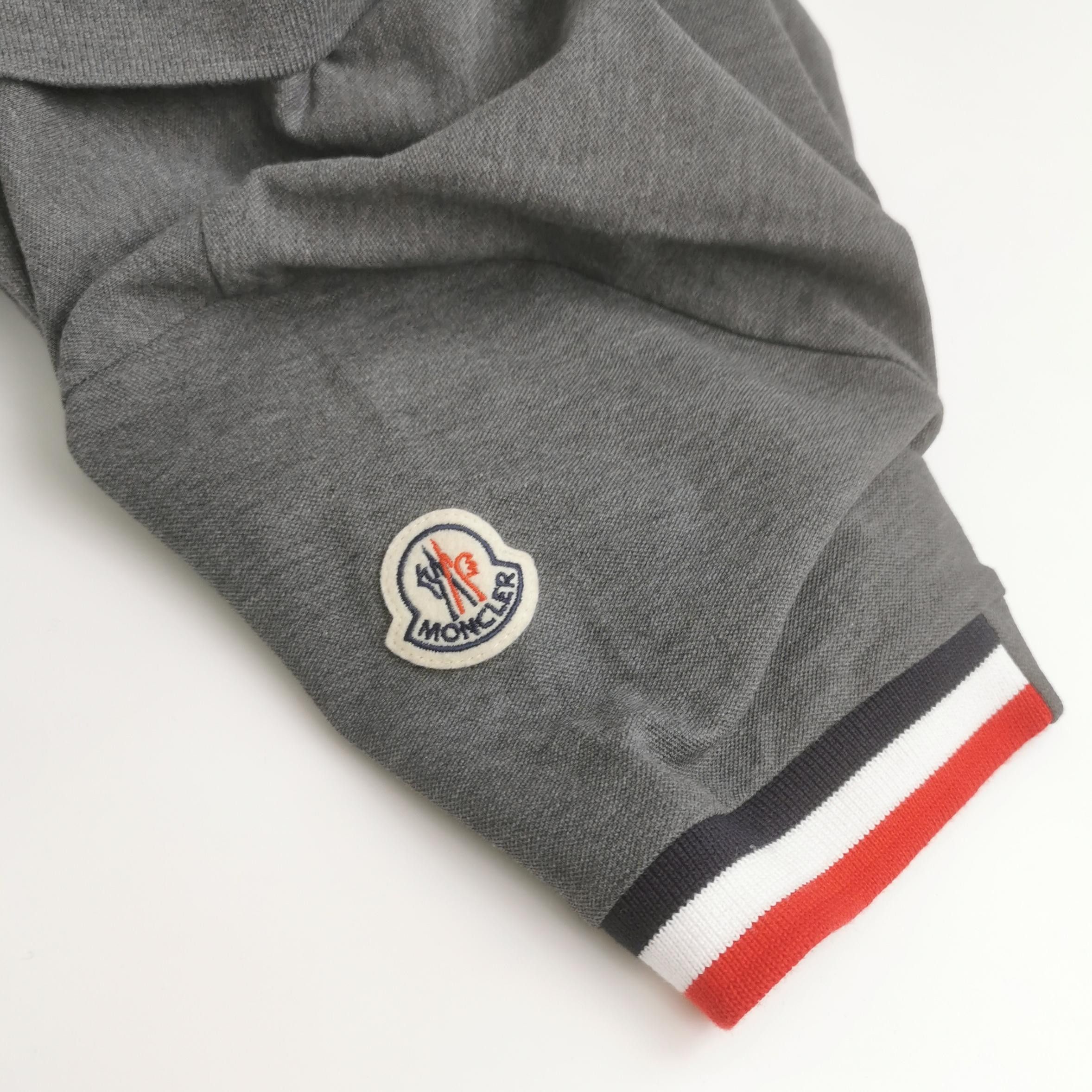 Moncler Moncler Cotton Contrast Stripe Collared T-Shirt S Size US S / EU 44-46 / 1 - 5 Thumbnail